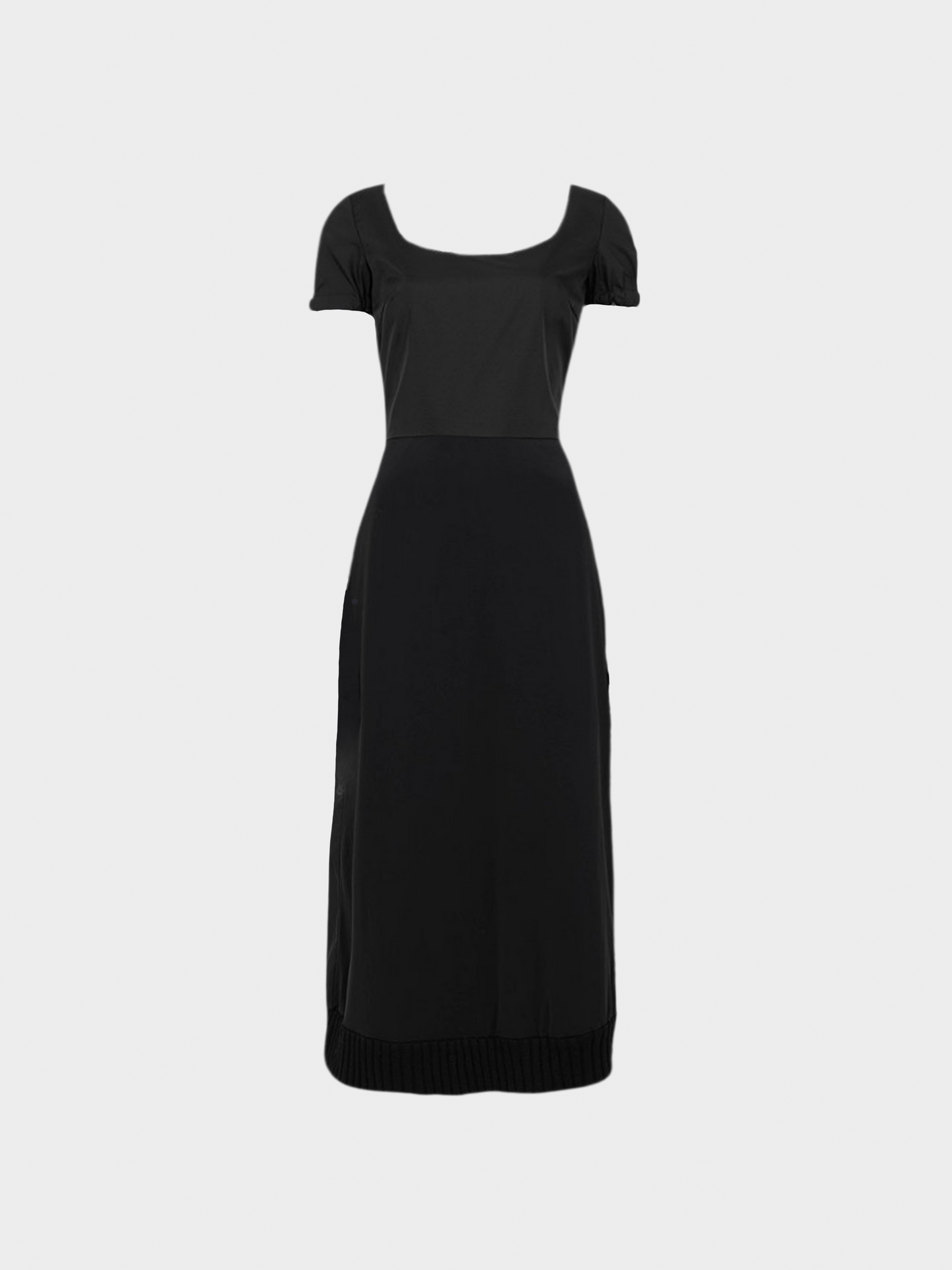 Miu Miu FW 1999 Runway Black Nylon Dress