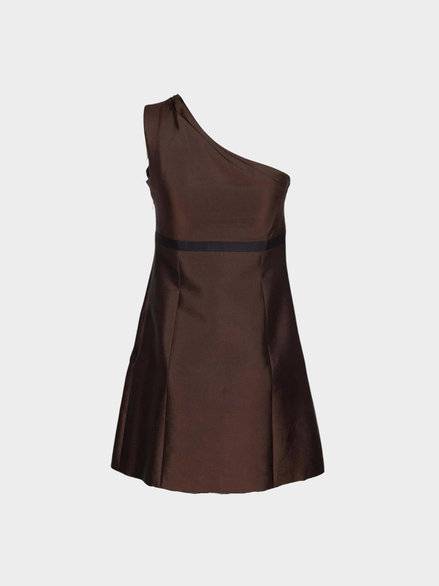 Prada SS 2005 Brown Majestic Silk Embellished Mini Dress