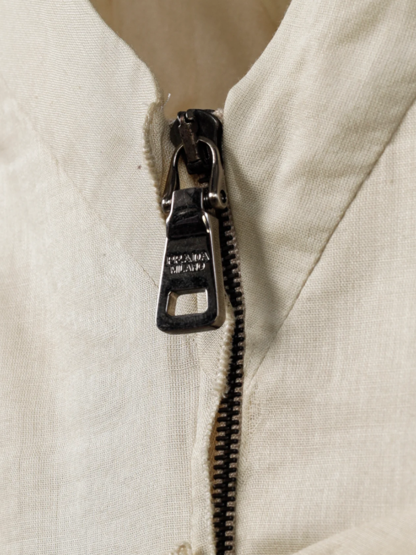 Prada 2009 Khaki Beige Cotton Pleated Dress