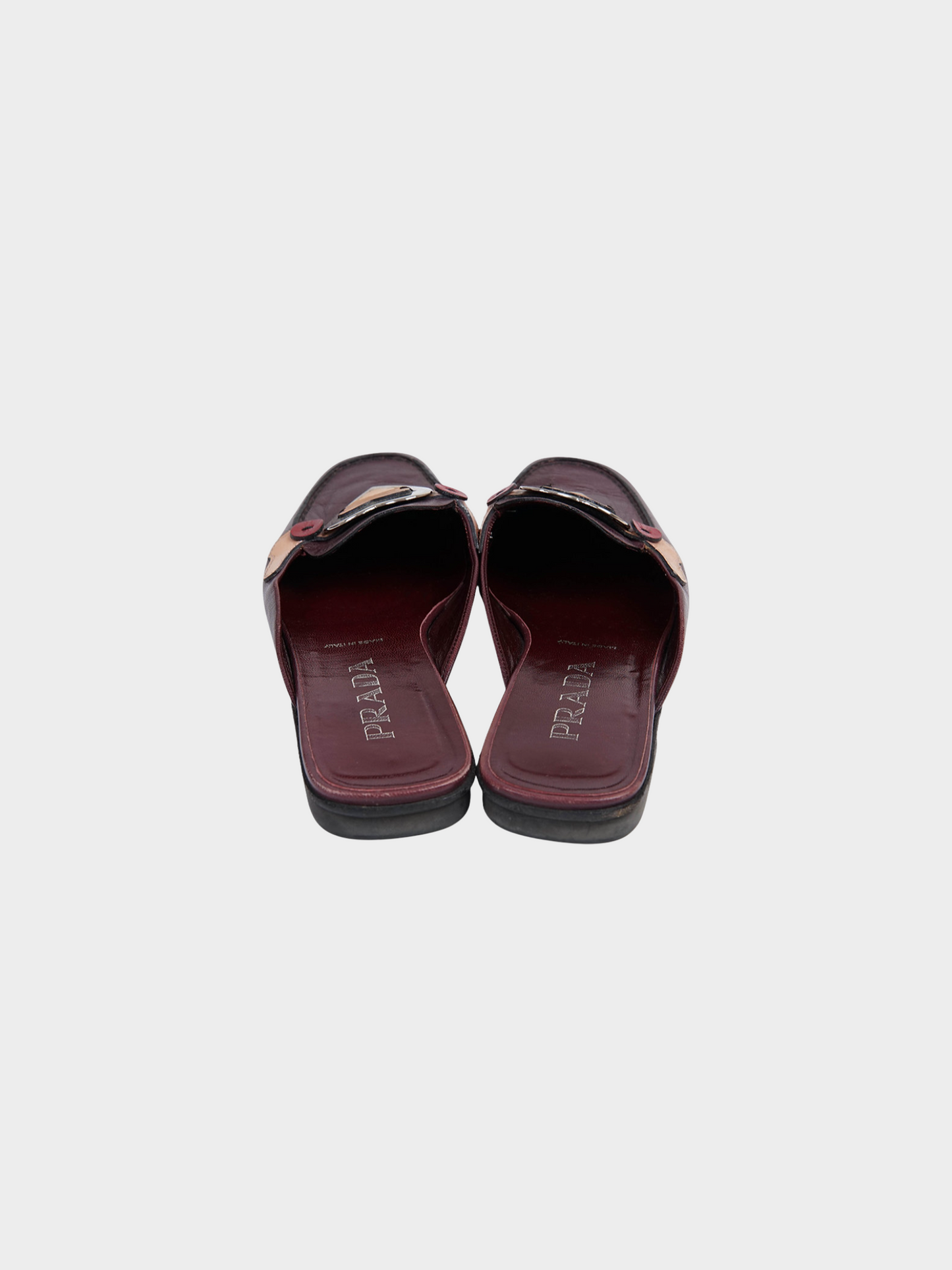 Prada SS 2000 Burgundy Heart Slipper