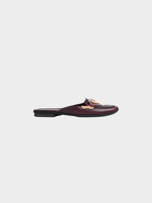 Prada SS 2000 Burgundy Heart Slipper