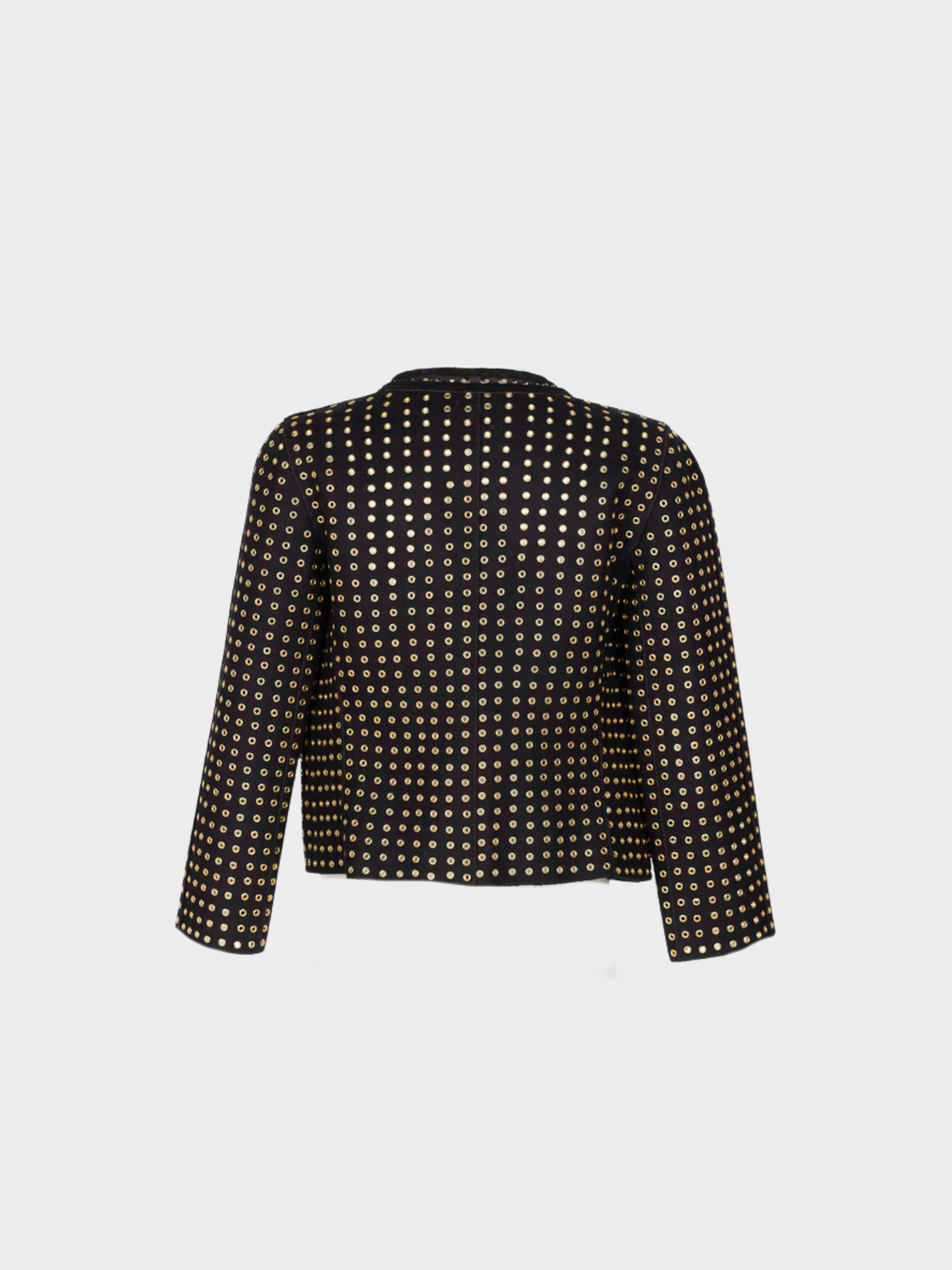 Prada Fall 2005 Black Wool Felt Grommet Jacket