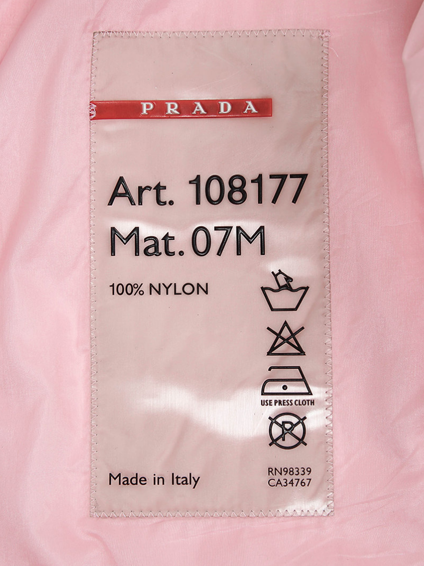 Prada SS 1999 Pink Convertible Nylon Windbreaker Jacket