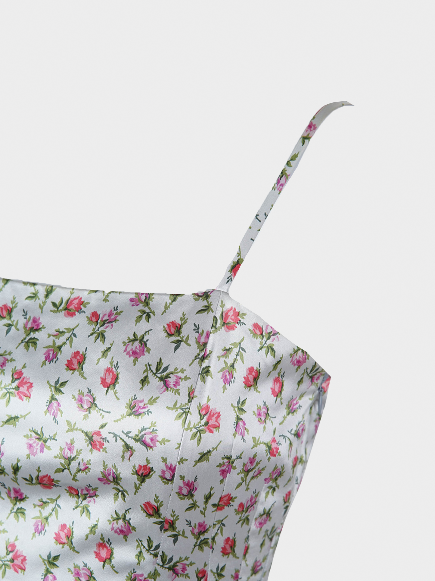 Prada FW 1995 Light Blue Rose Printed Dress