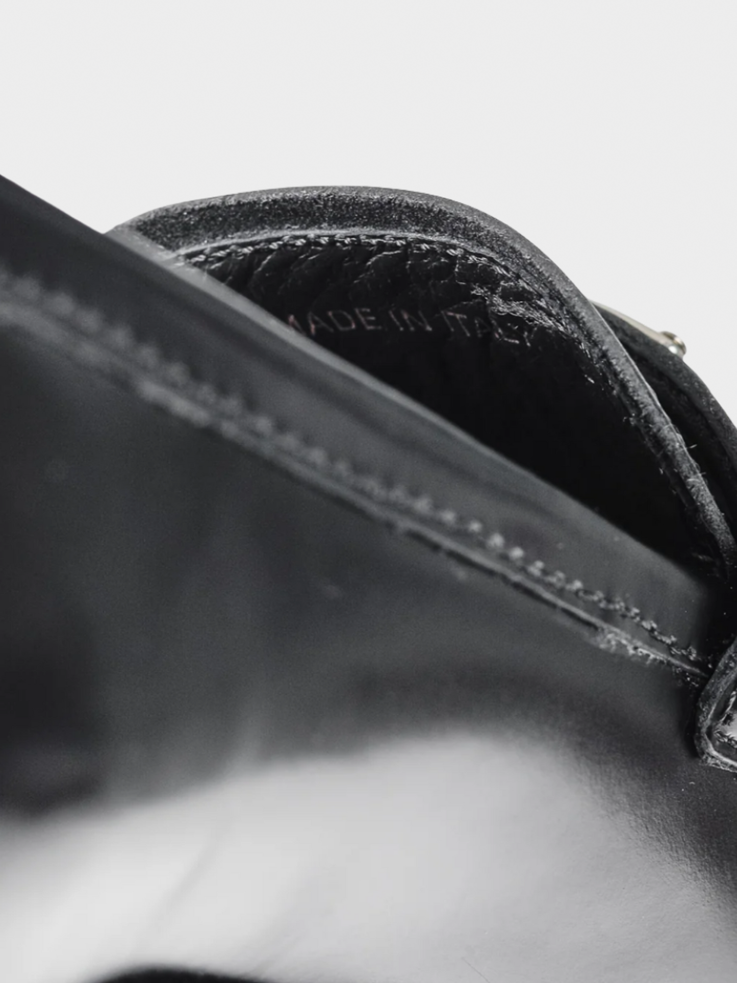 Prada 2010s Nero Spazzolato Brushed Leather Logo Loafers