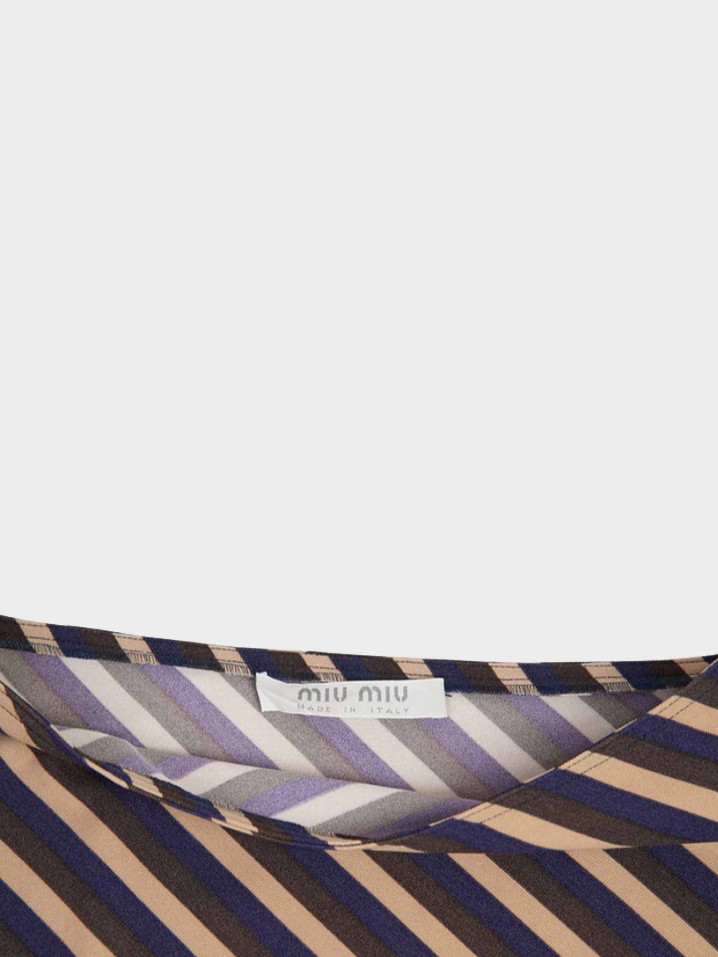 Miu Miu FW 2000 Multicoloured Stripe Midi Skirt