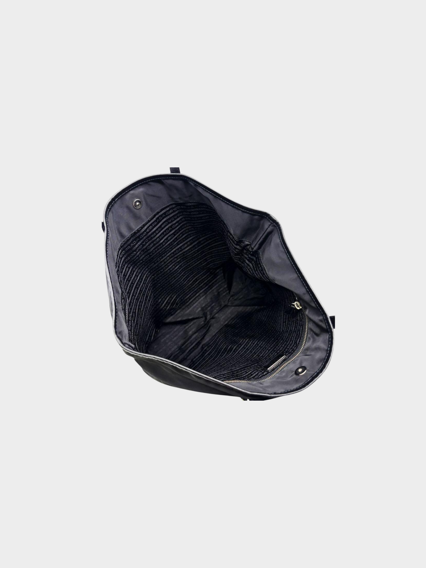 Prada 2000s Black Tessuto Robot Tote Bag
