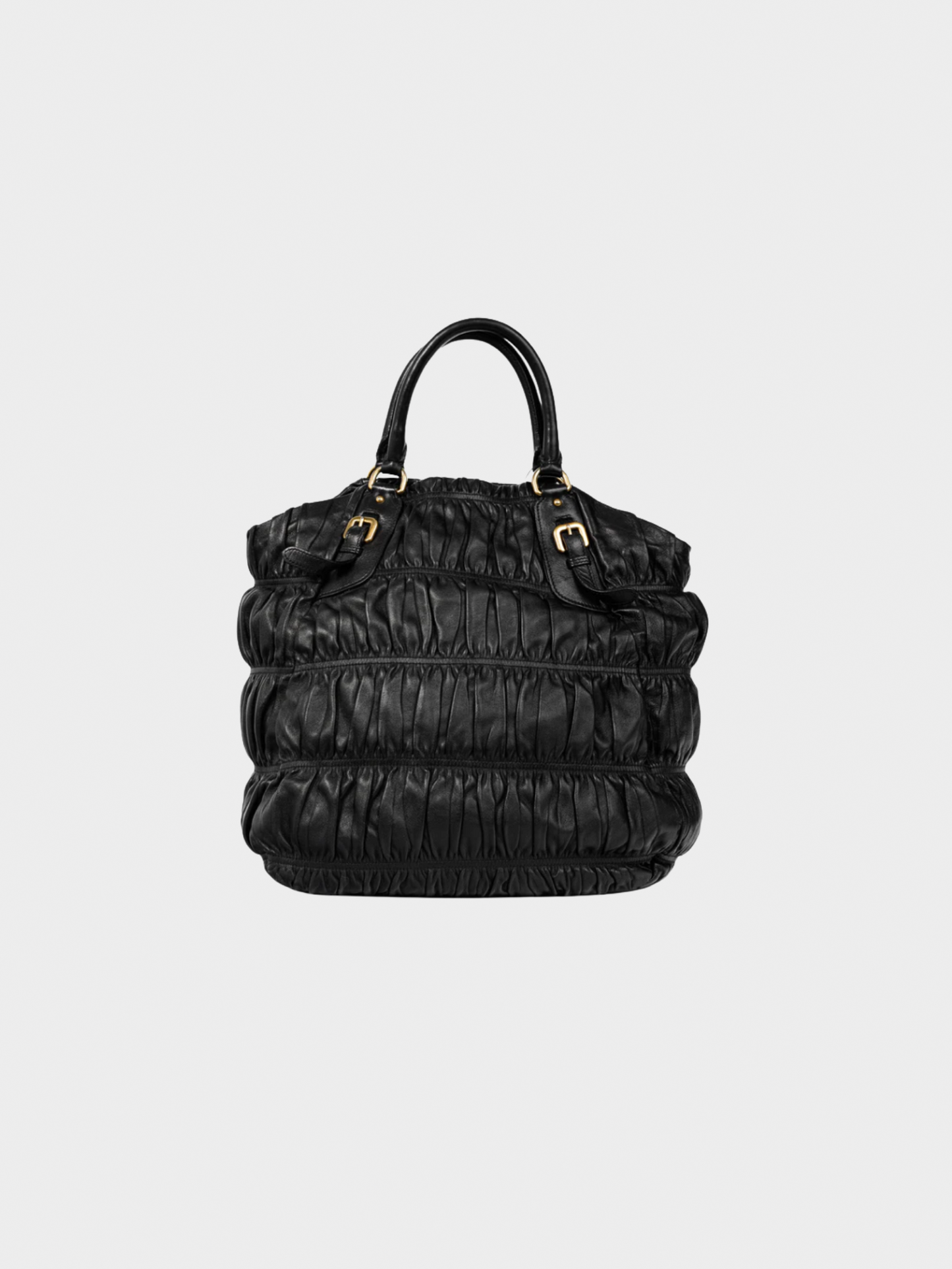 Prada 2000s Black Nero Nappa Gaufre Leather Tote