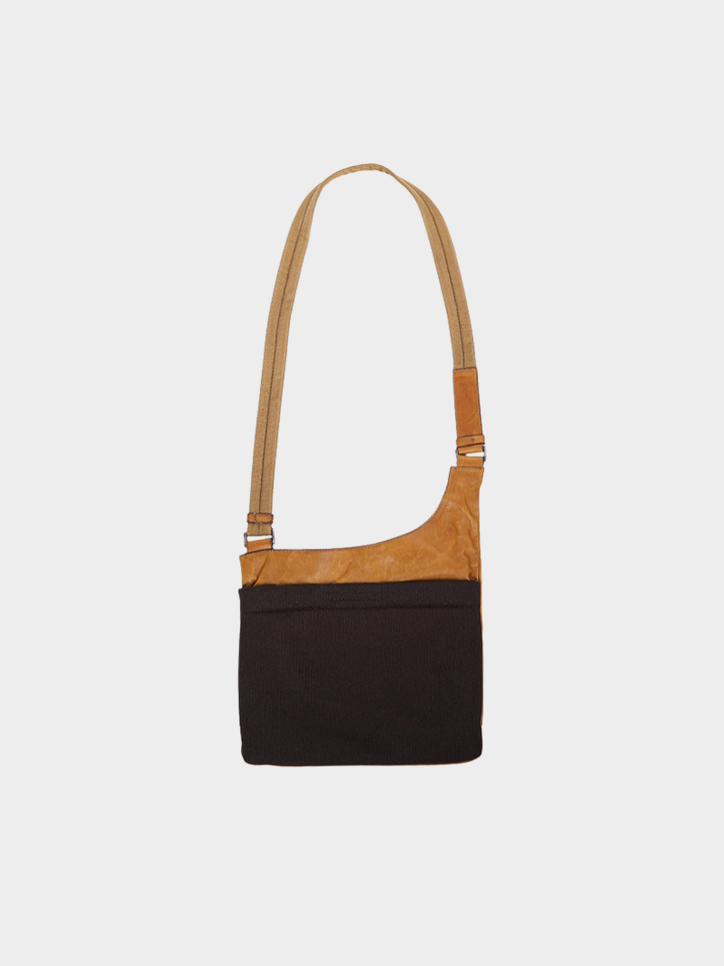 Prada FW 1999 Brown Leather "Leaves" Crossbody Bag