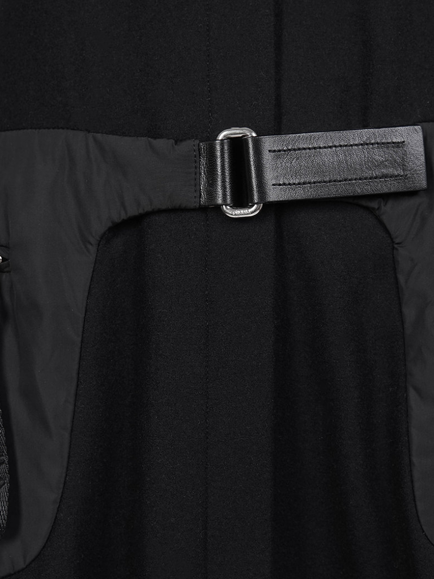 Prada FW 1999 Black Wool Belted Maxi Dress
