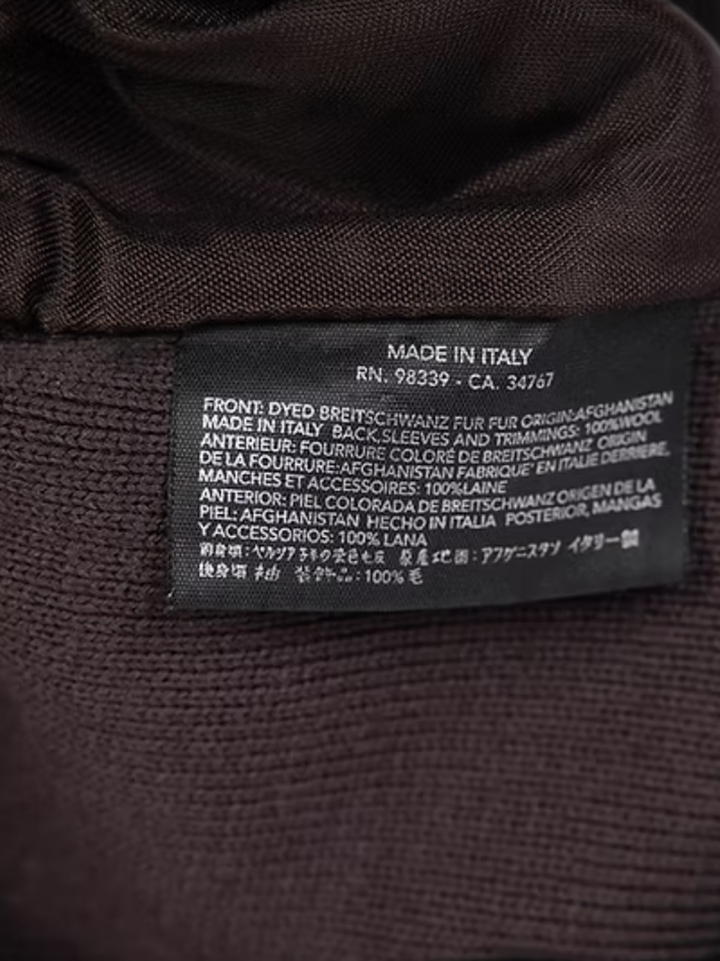 Prada FW 2000 Brown Wool Knit Fur Top