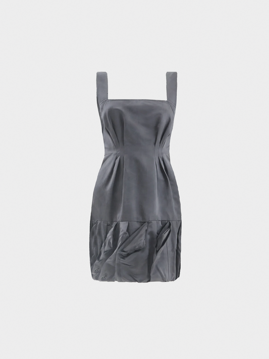 Prada SS 2007 Gray Silky Cocktail Dress