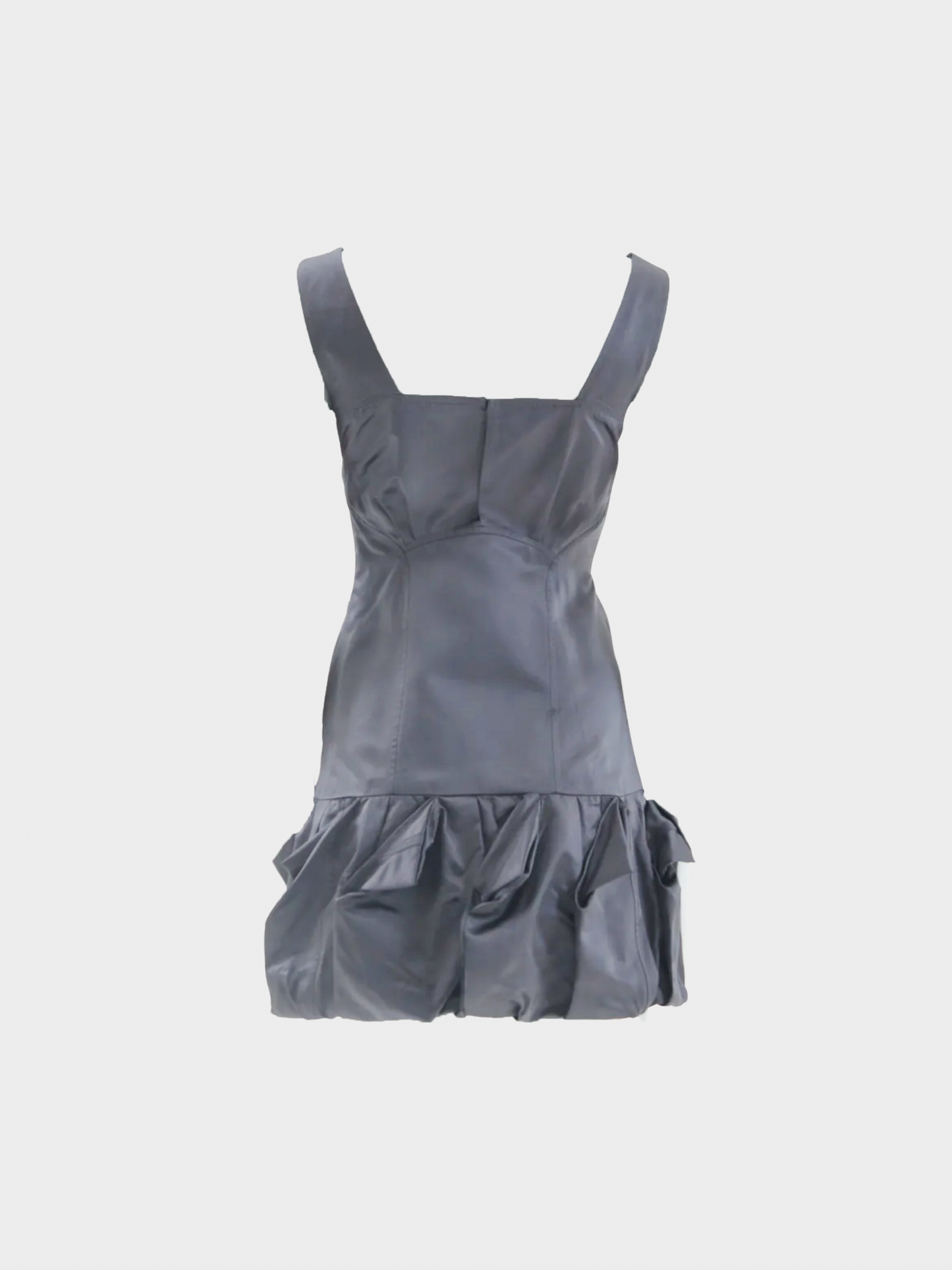 Prada SS 2007 Gray Silky Cocktail Dress