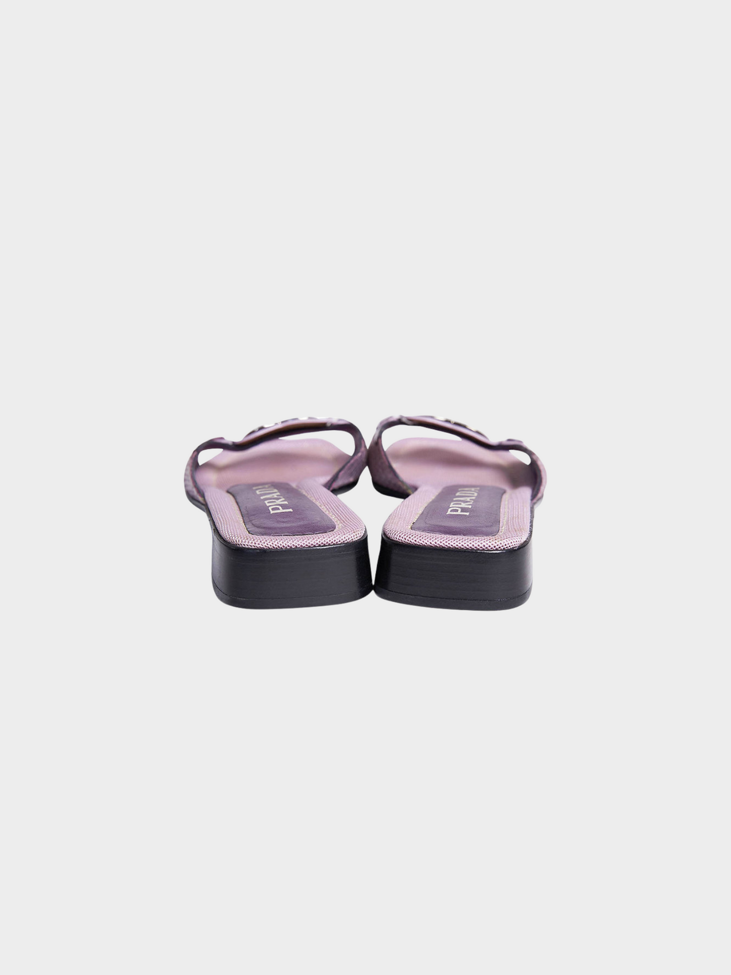 Prada SS 2000 Purple Heart Sandal Mules