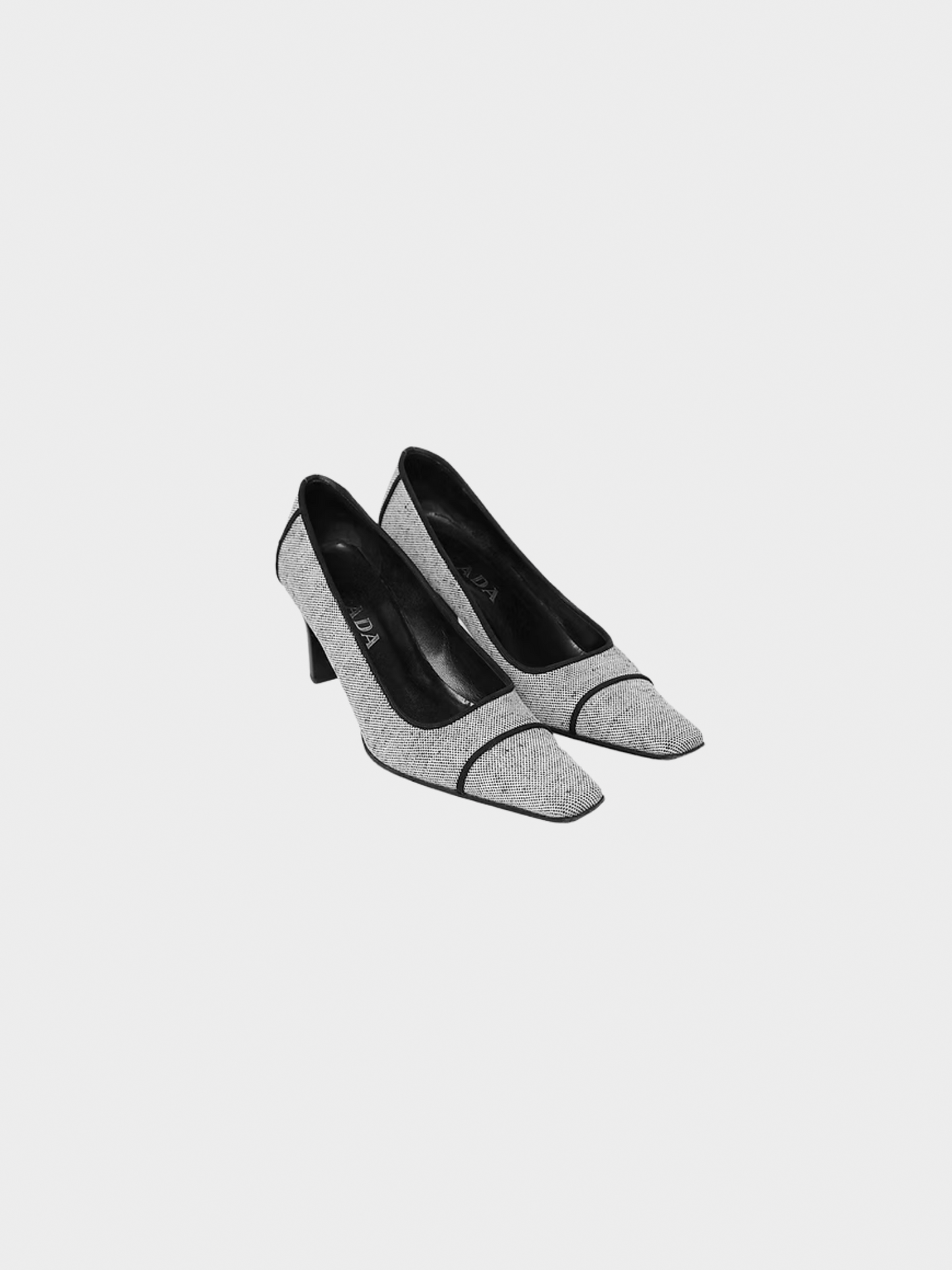 Prada SS 1999 Grey Canvas Heels
