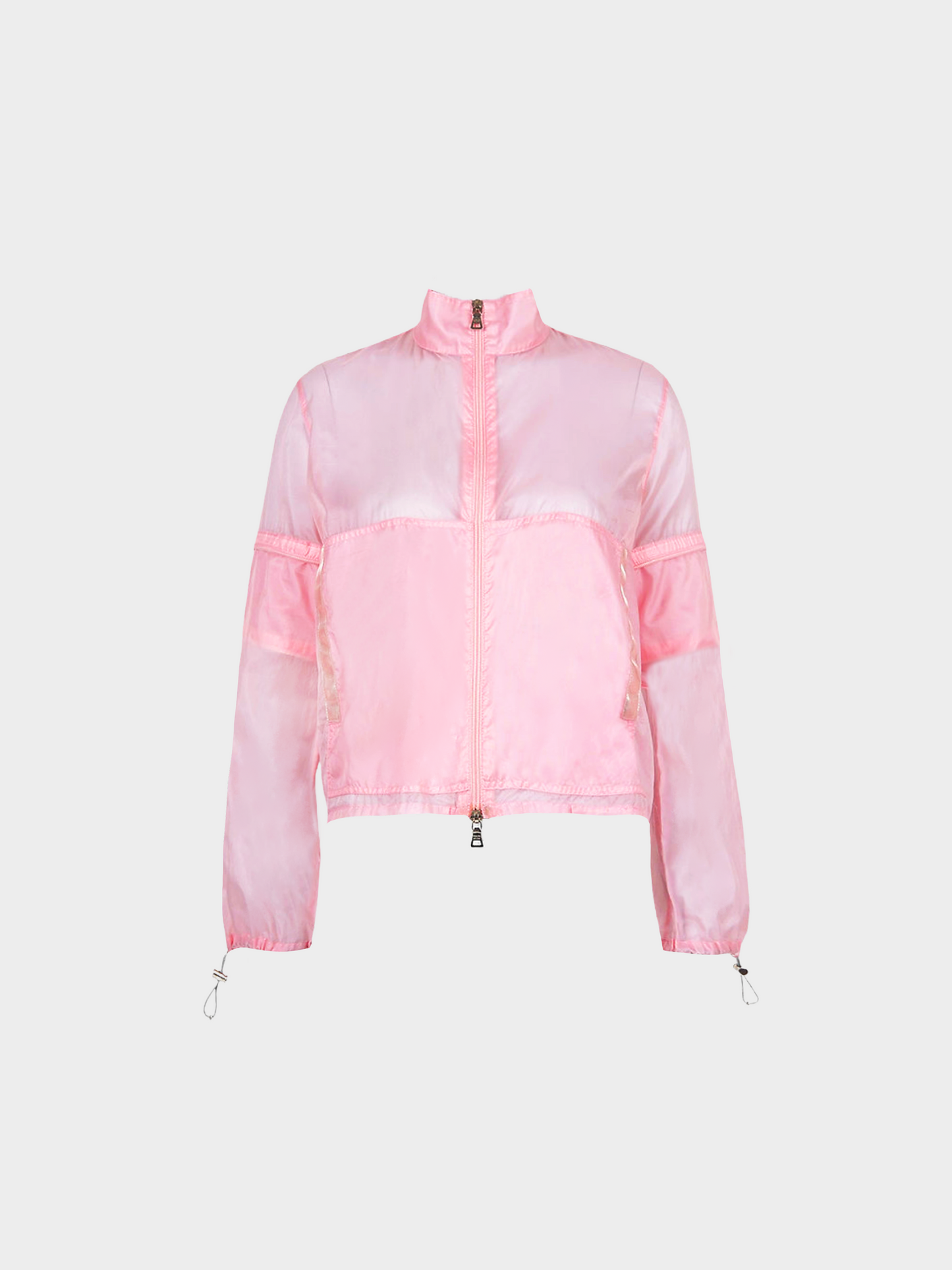 Prada SS 1999 Pink Convertible Nylon Windbreaker Jacket