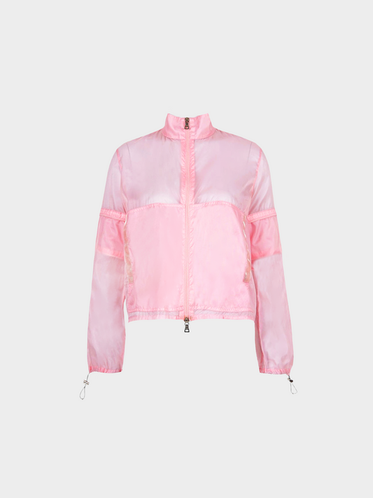 Prada SS 1999 Pink Convertible Nylon Windbreaker Jacket