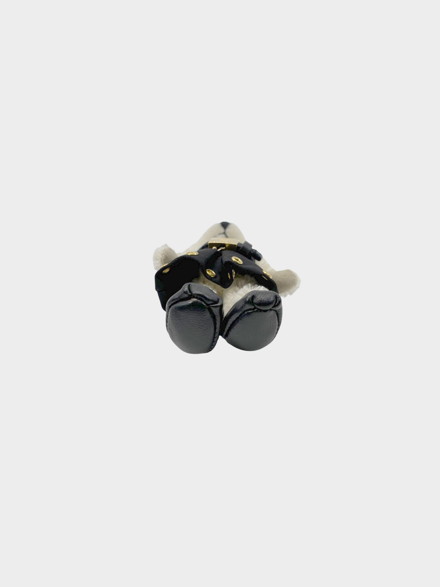 Prada 2020s Ivory and Black Teddy Bear Keychain