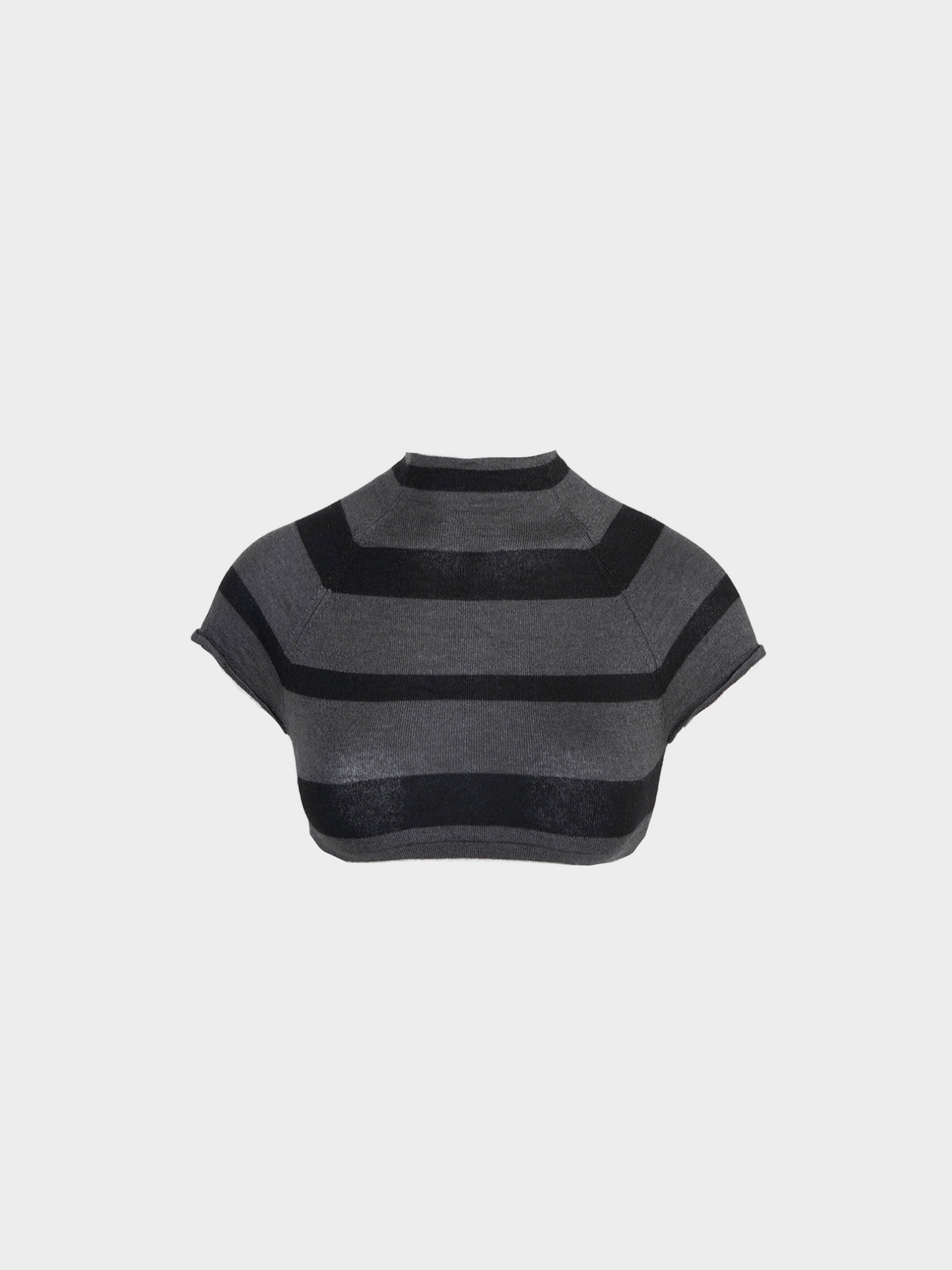 Prada SS 2001 Black Super Crop Light Knit Top