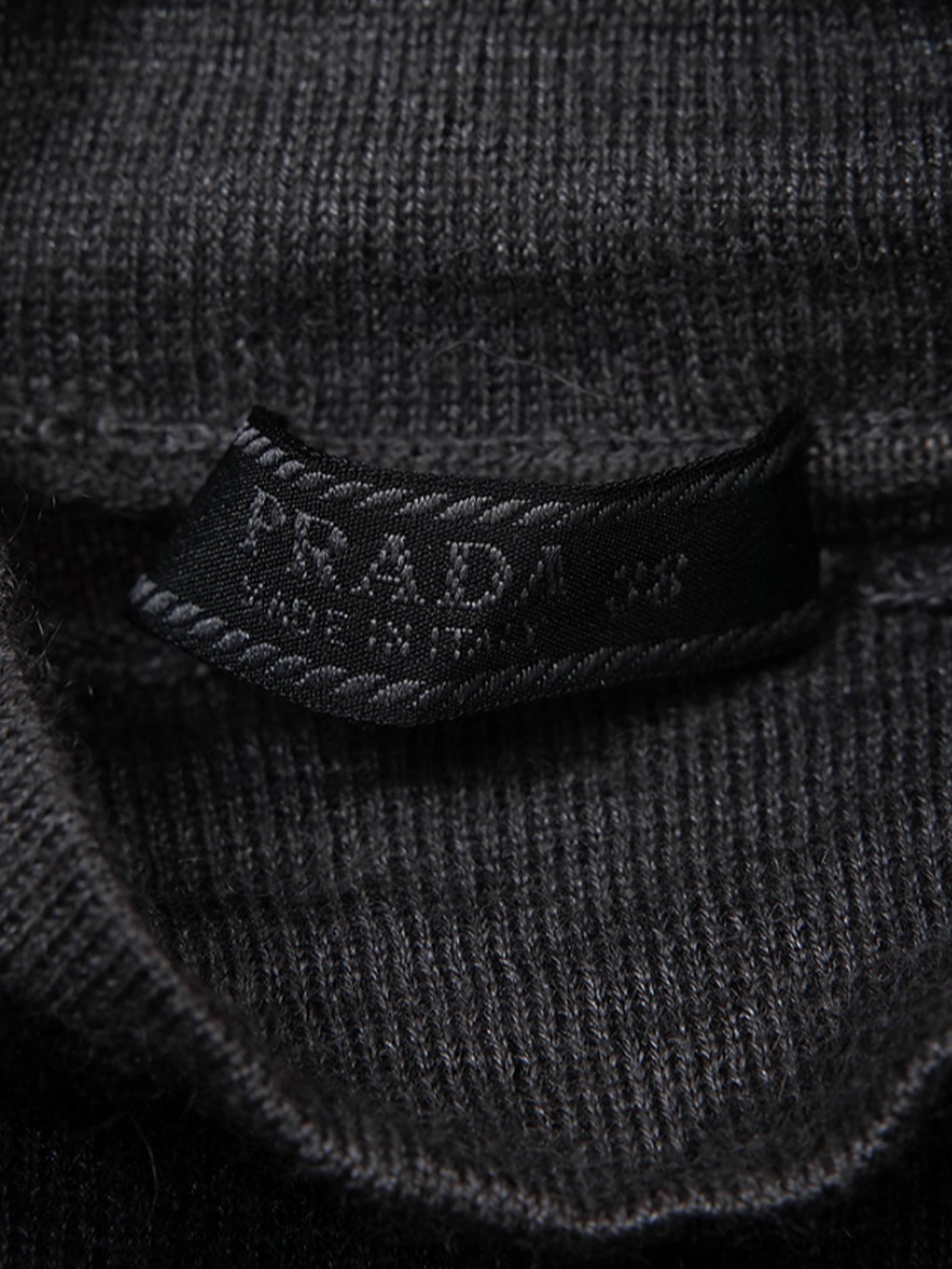 Prada SS 2001 Black Super Crop Light Knit Top