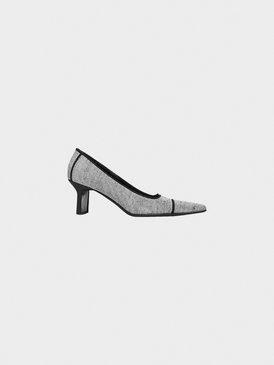 Prada SS 1999 Grey Canvas Heels