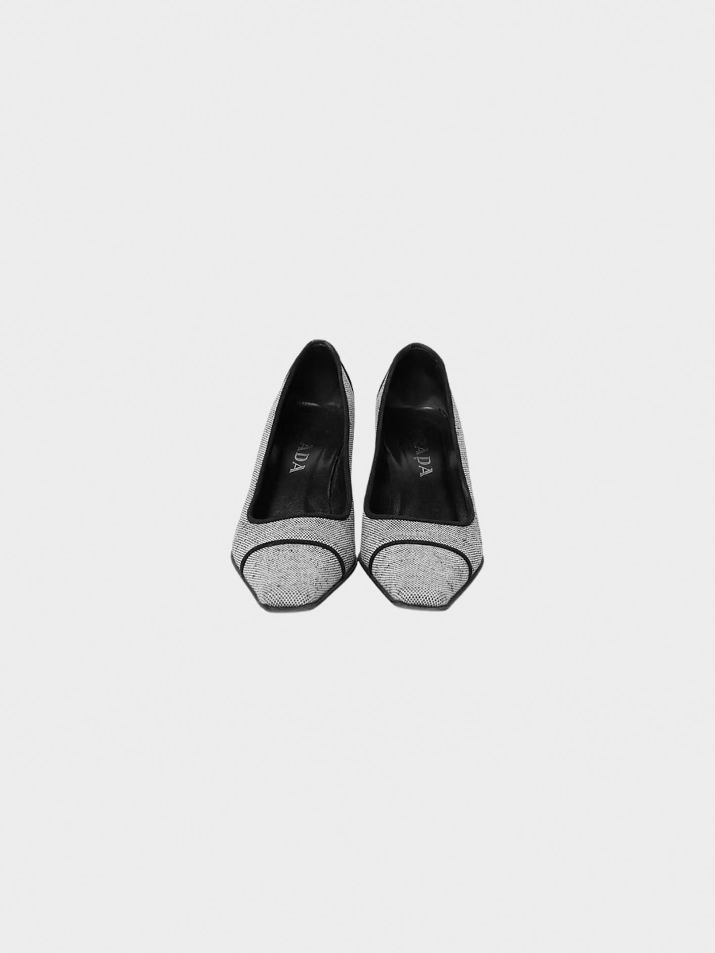 Prada SS 1999 Grey Canvas Heels