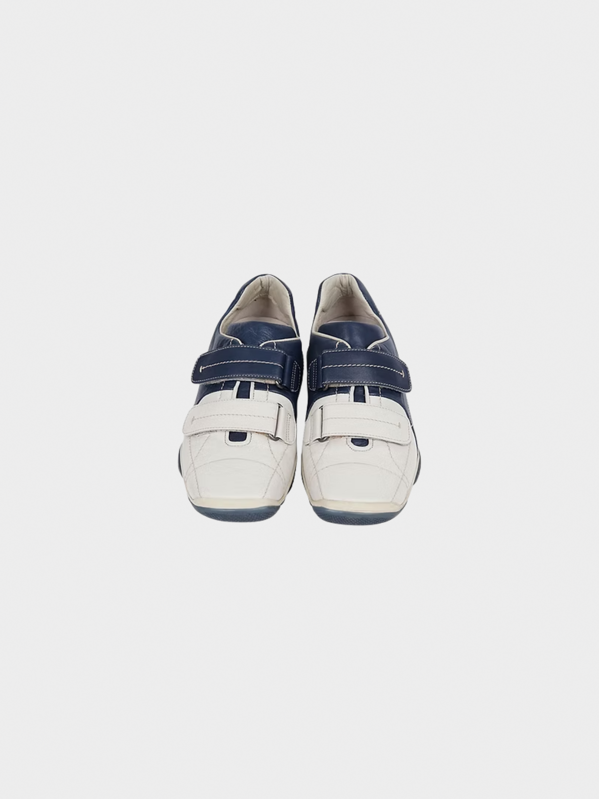 Prada Sport 2001 Navy and Beige Leather Sneakers