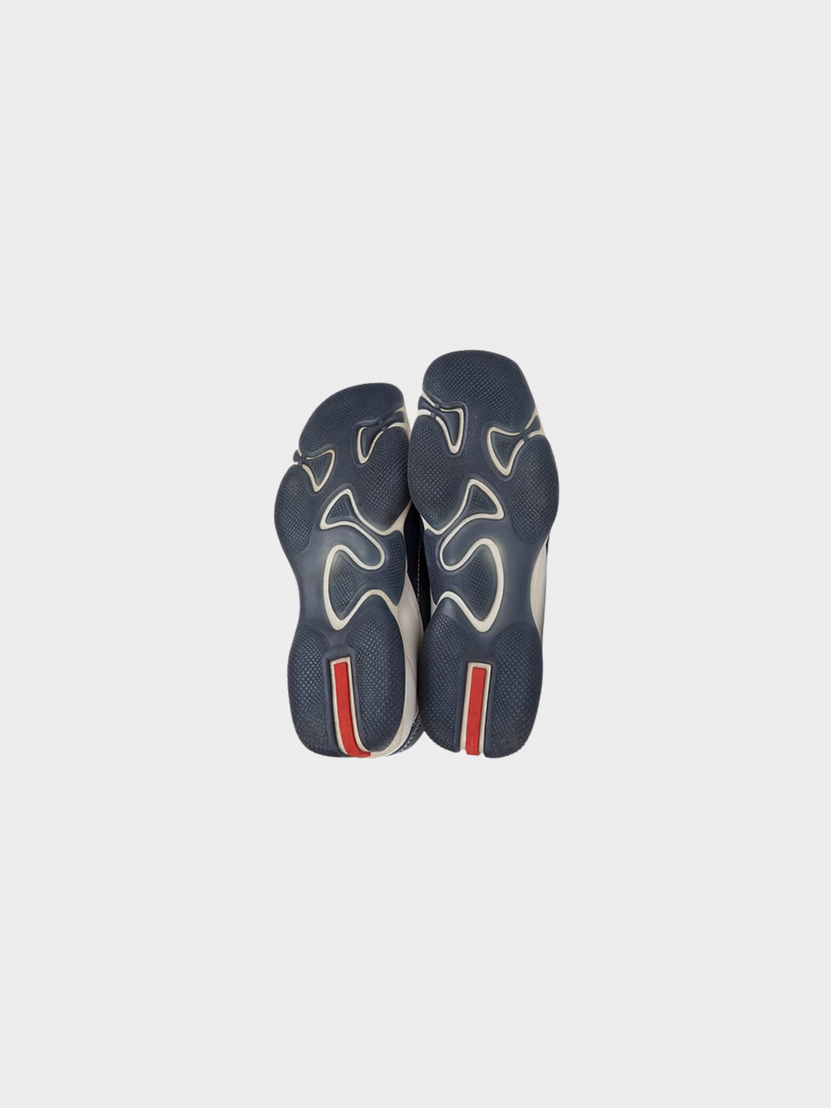 Prada Sport 2001 Navy and Beige Leather Sneakers
