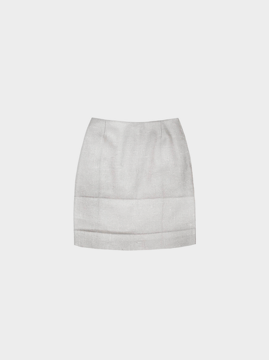 Prada FW 1998 White Wool Mini Skirt
