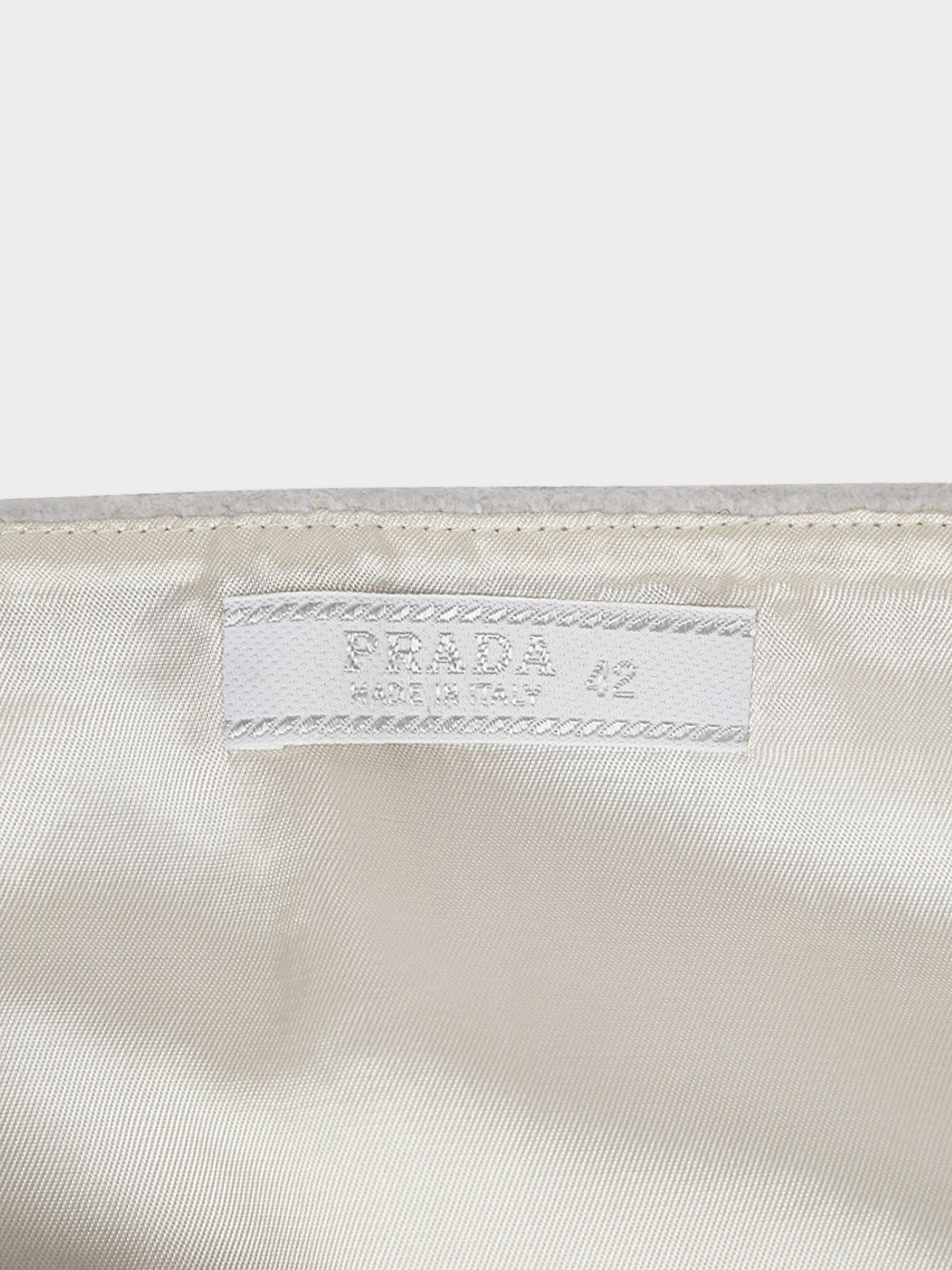 Prada FW 1998 White Wool Mini Skirt