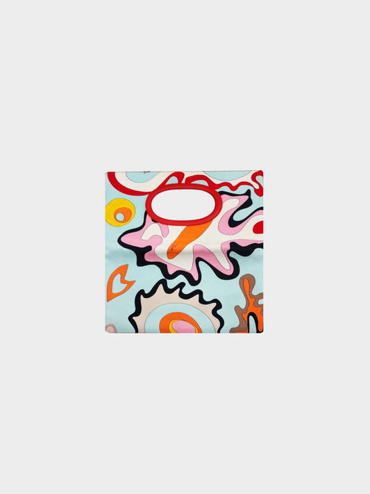 Emilio Pucci 2000s Multicoloured Graphic Fold Over Envelope Bag