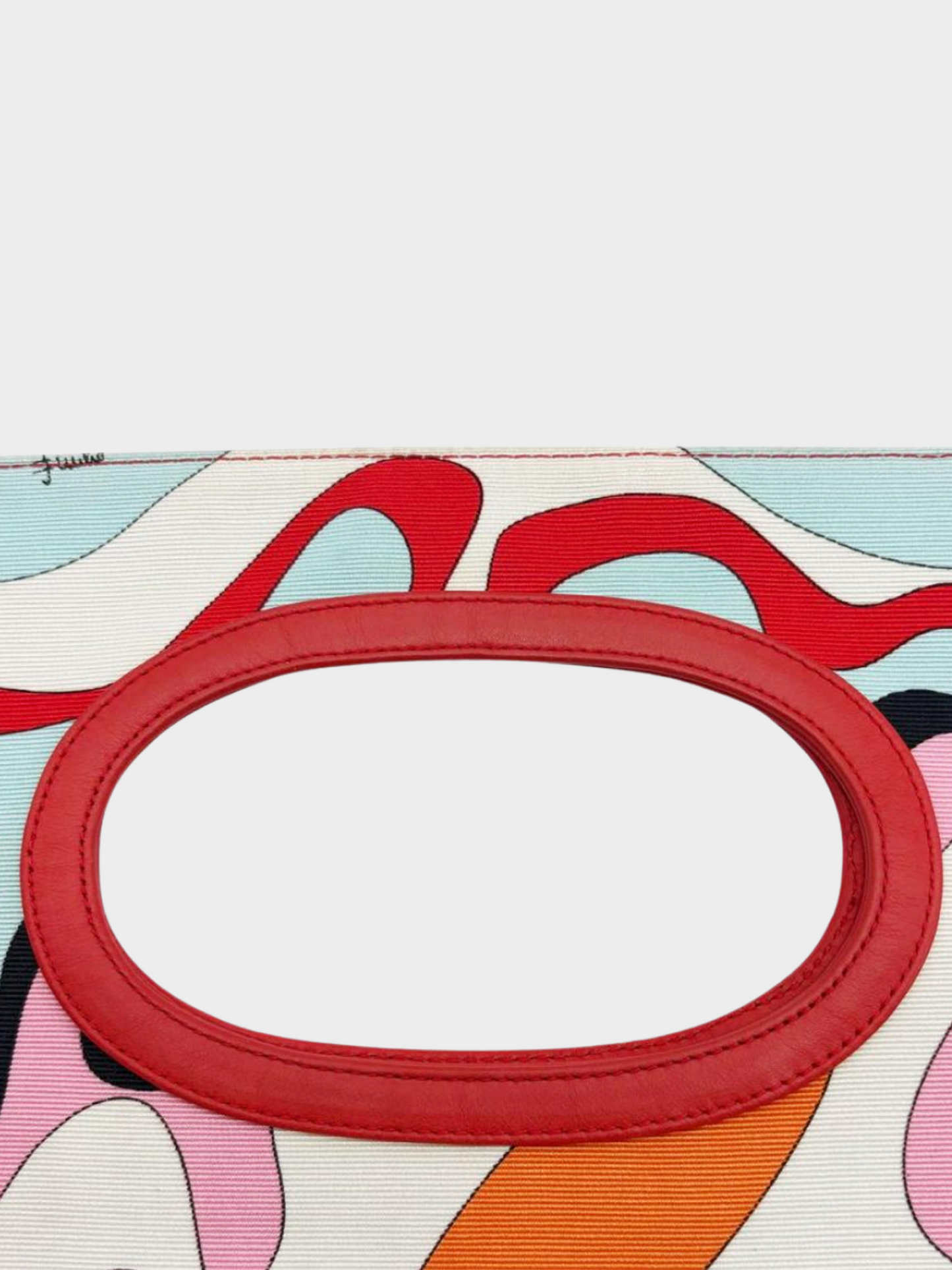 Emilio Pucci 2000s Multicoloured Graphic Fold Over Envelope Bag