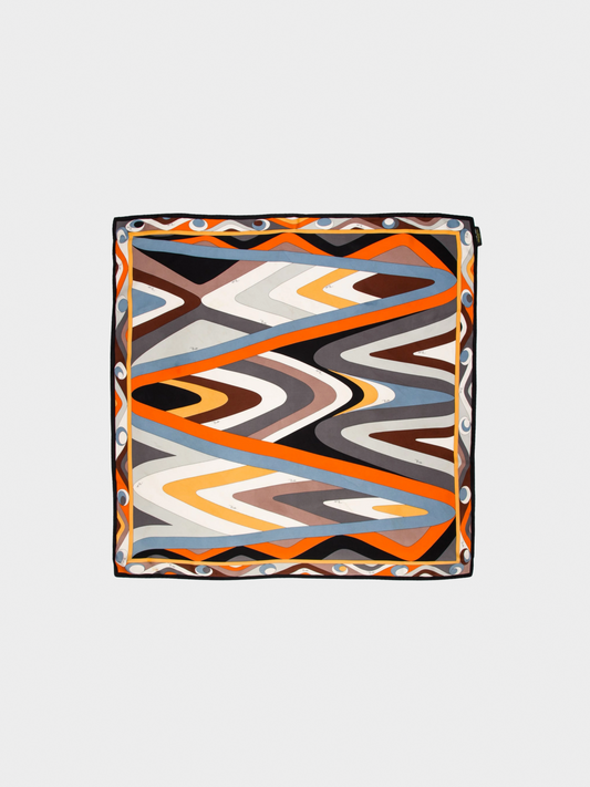 Emilio Pucci 2000s Multicoloured Silk Printed Scarf
