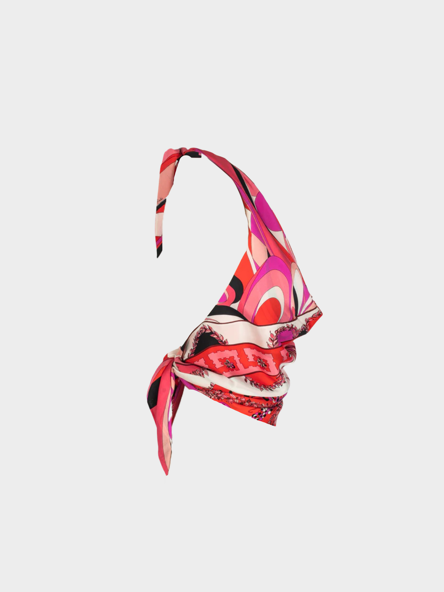 Emilio Pucci SS 2012 Multicoloured Graphic Printed Halter Top