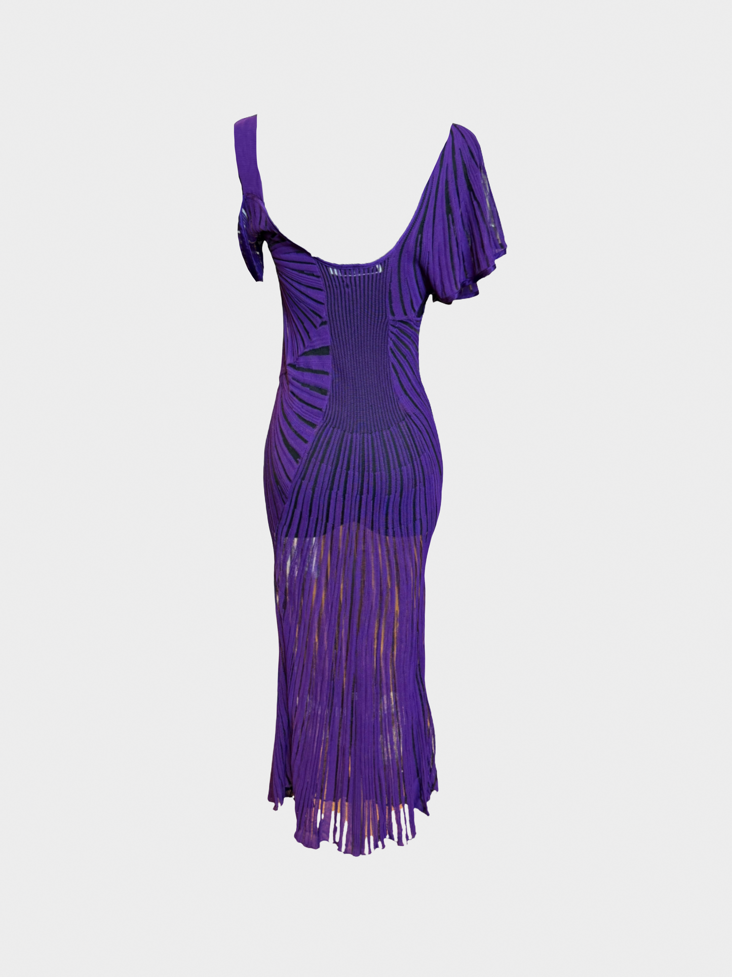 Christian Dior 2000s Purple Knitted Bodycon Dress