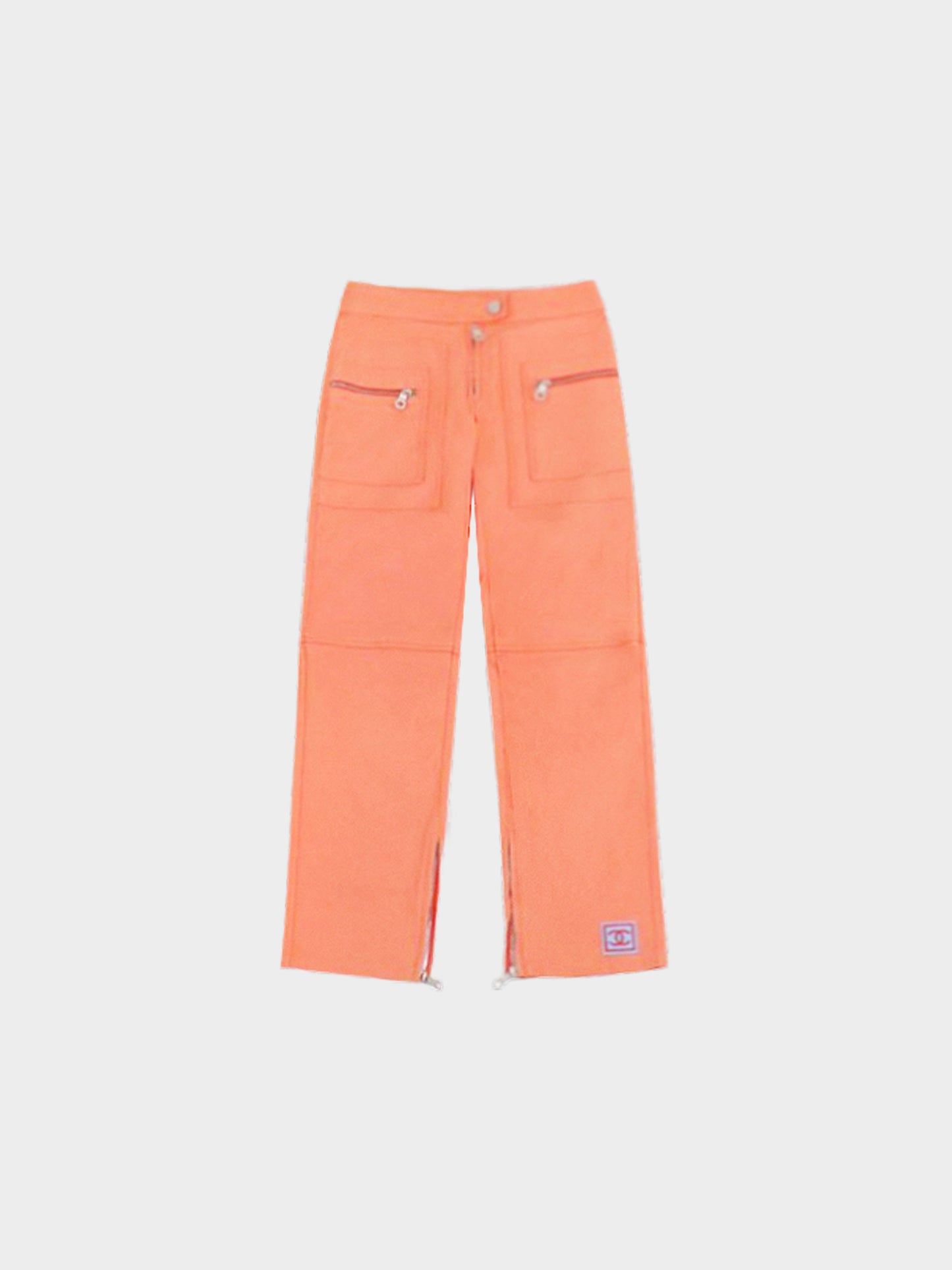Chanel Sports Line SS 2002 Orange Zip Detailed Trousers