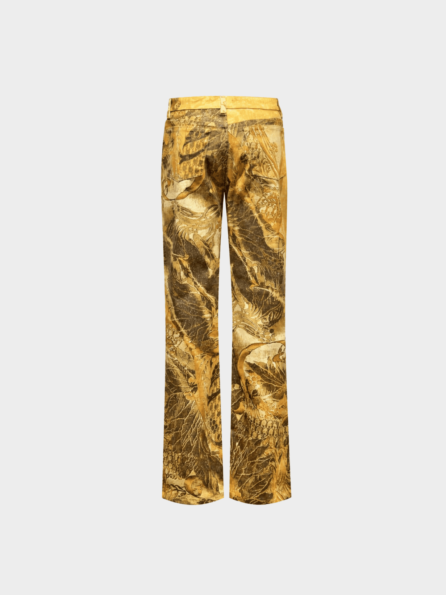 Roberto Cavalli FW 2001 Gold and Pink Animal Print Jeans