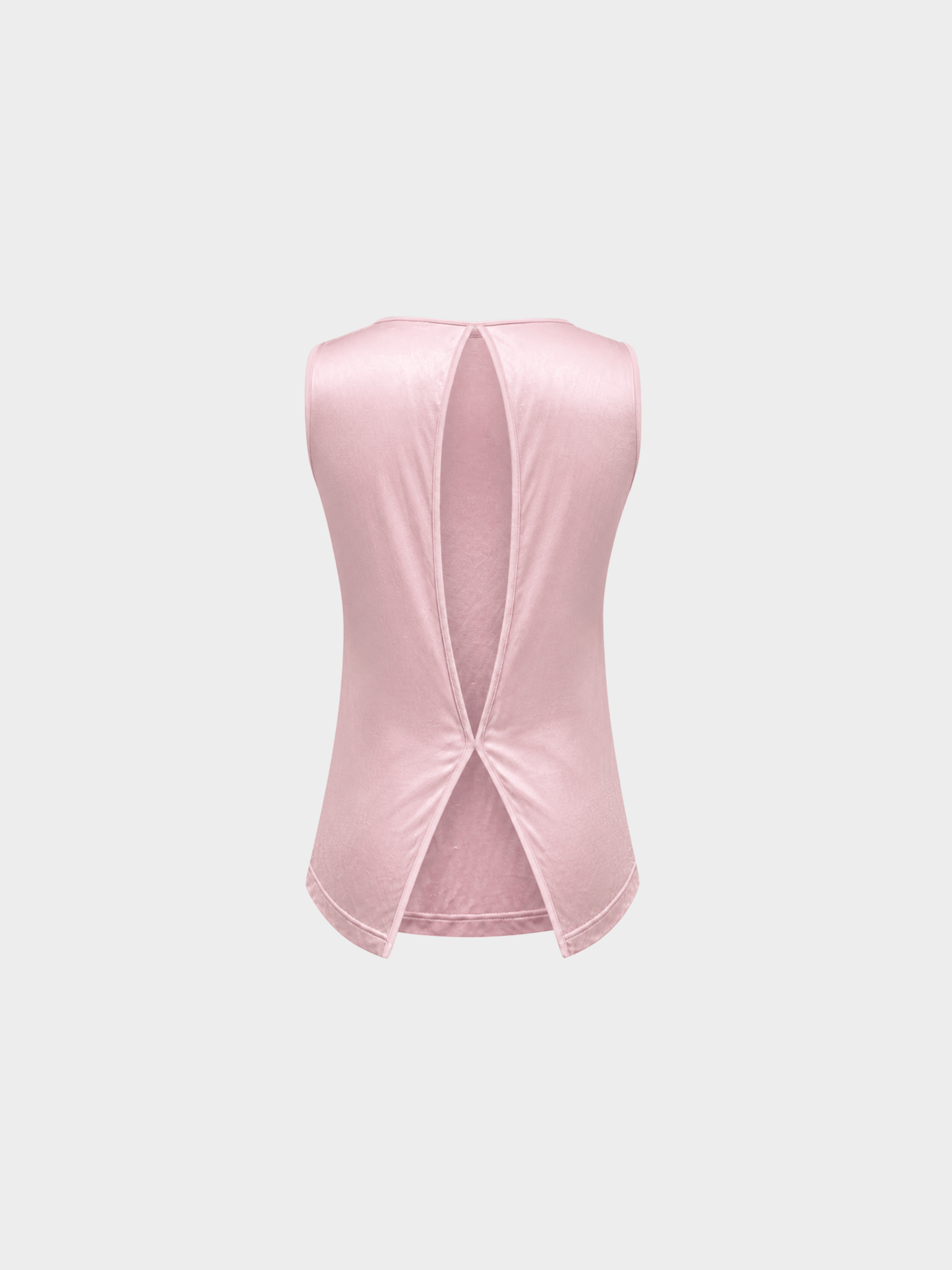 Versace 2000s Pink Open Back Jersey Top