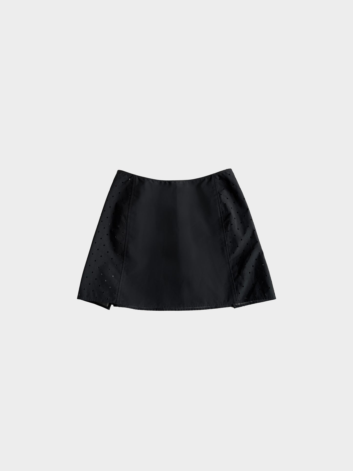 Prada SS 1999 Nylon Perforated Miniskirt