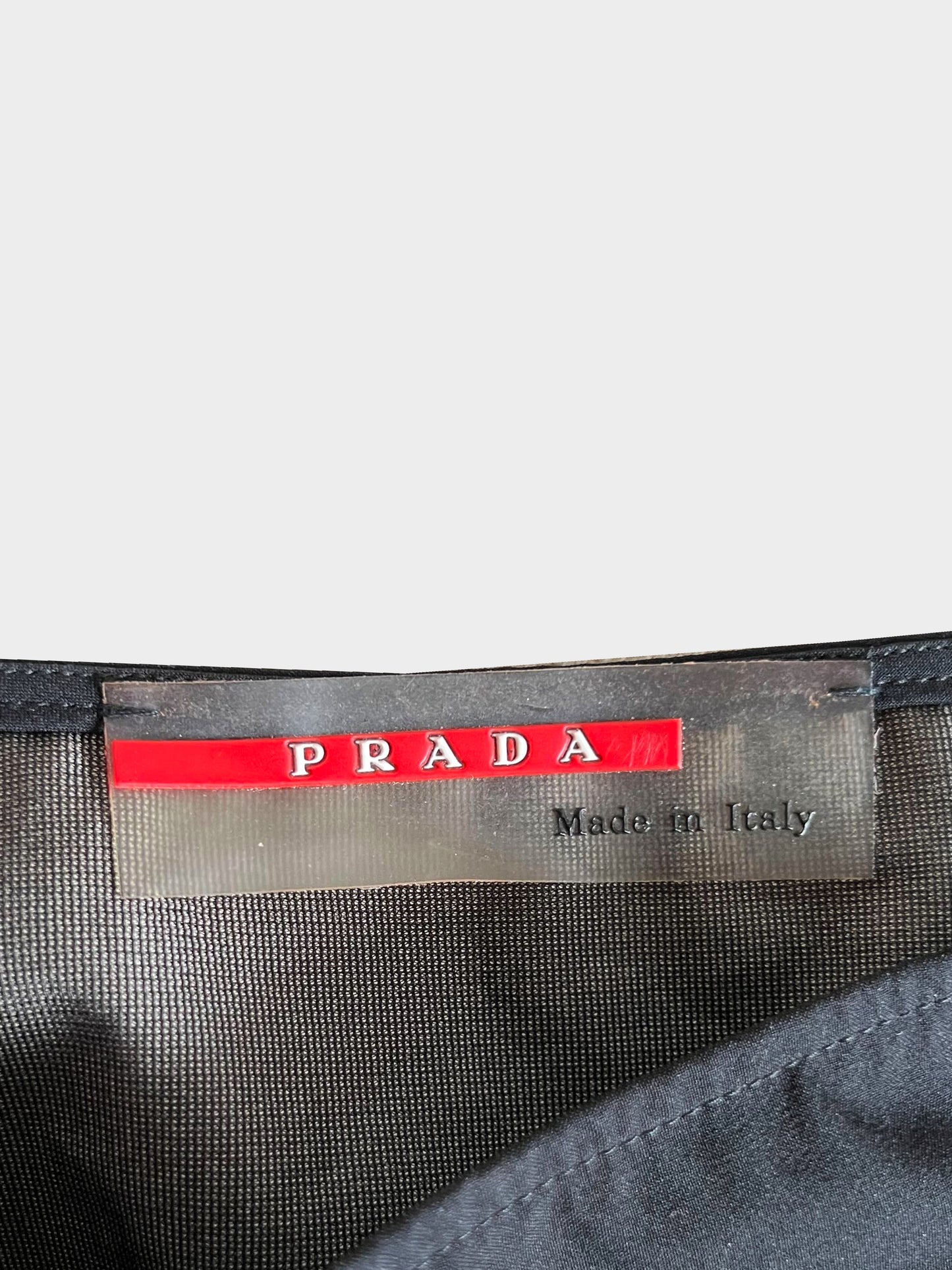 Prada SS 1999 Nylon Perforated Miniskirt