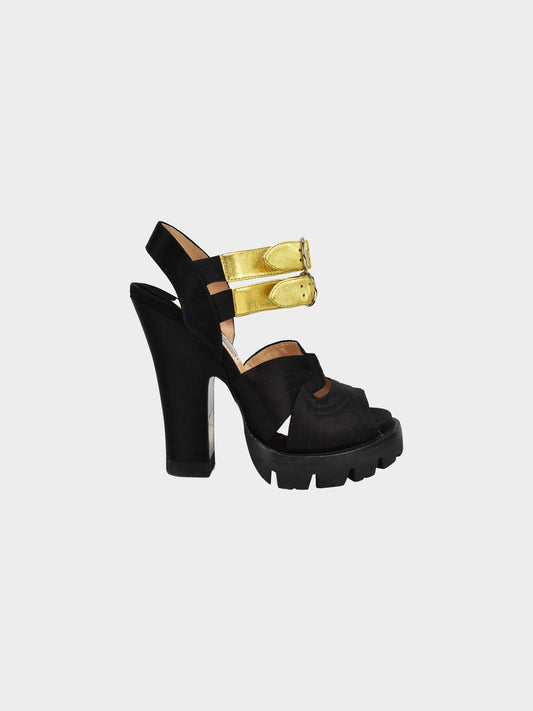 Prada FW2013 Gold Buckle Heels