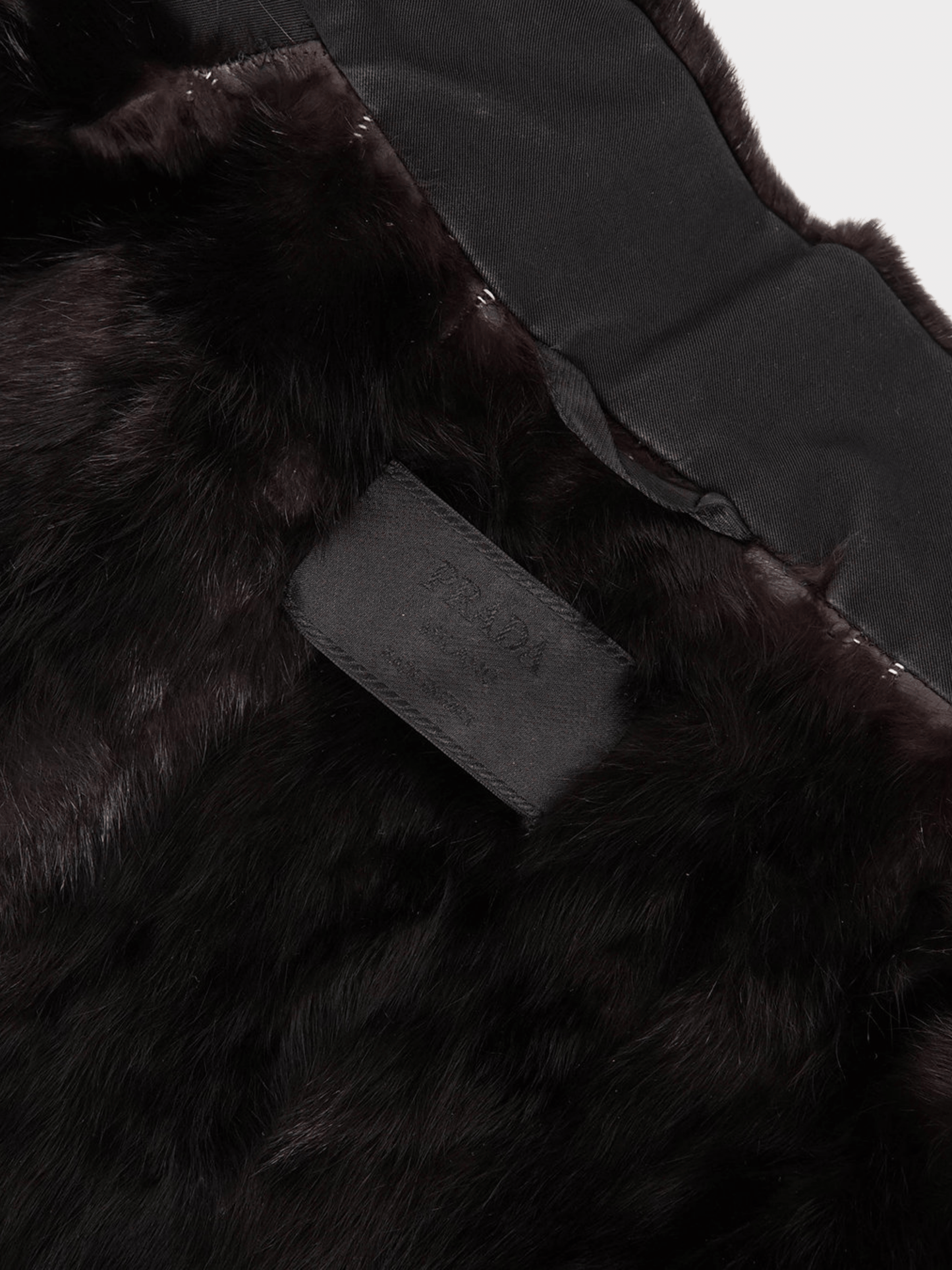 Prada 1990s Black Shearling Coat