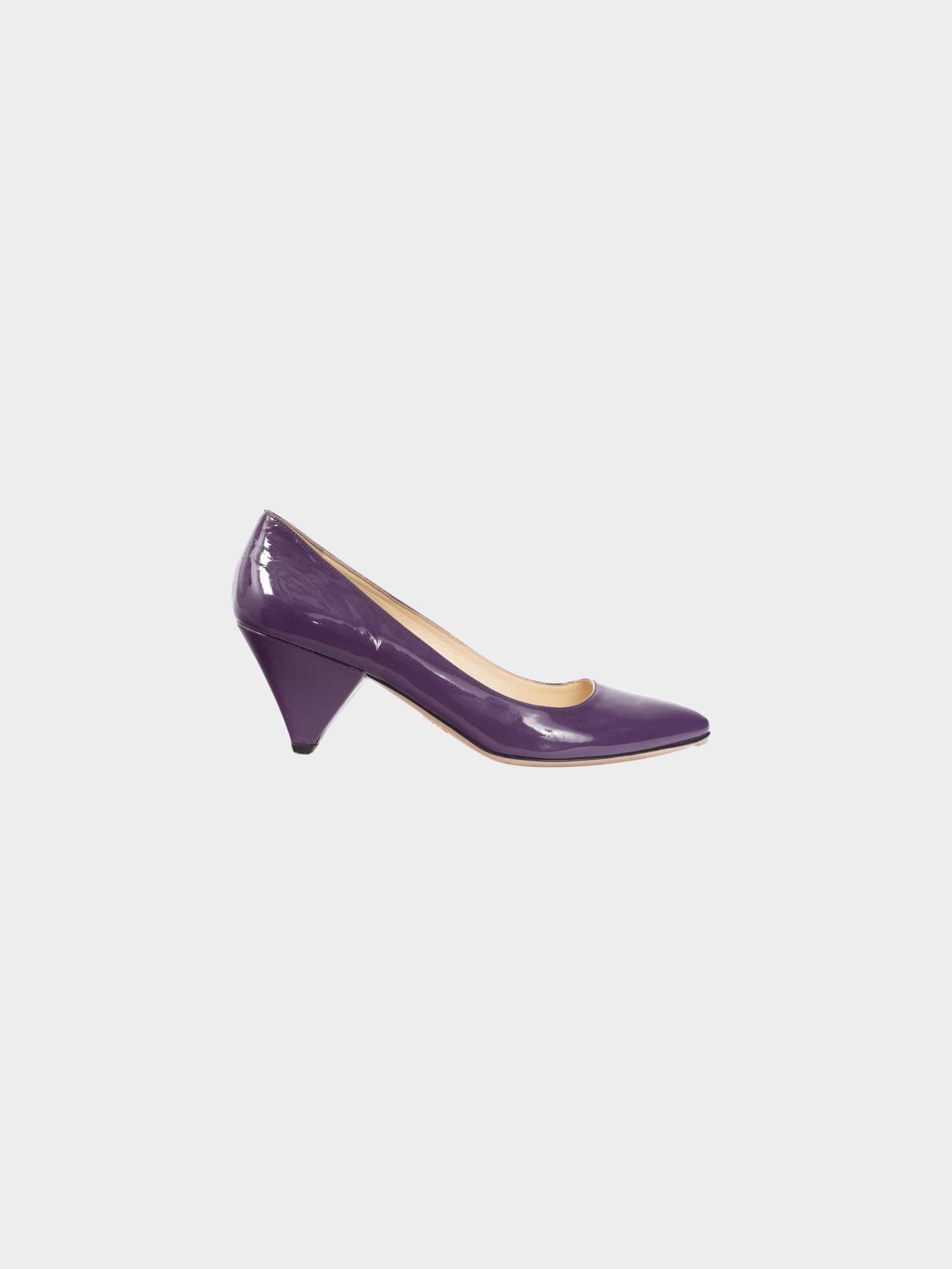 Prada 2000s Purple Patent Leather Pointed-Toe Heels