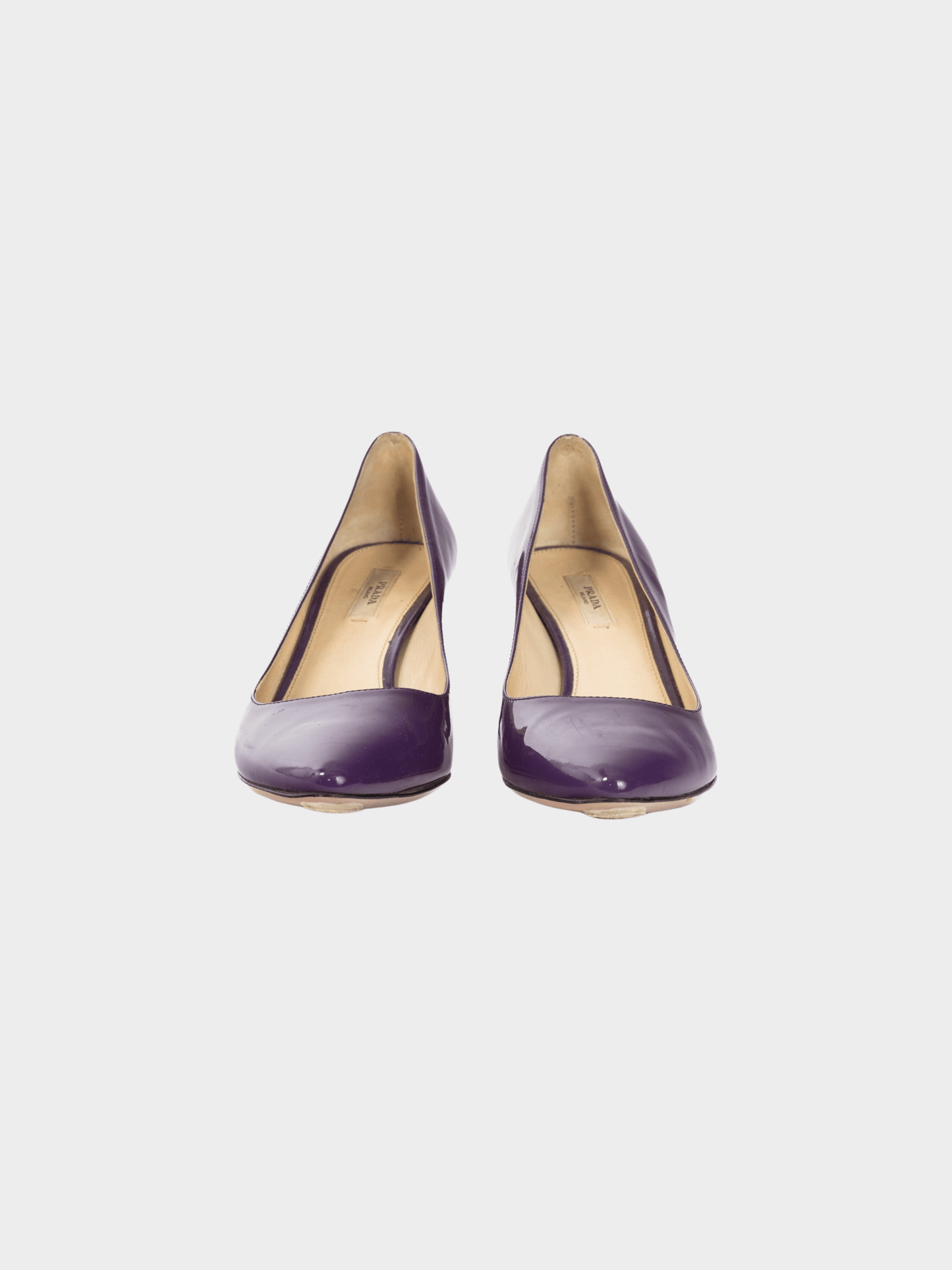 Prada 2000s Purple Patent Leather Pointed-Toe Heels
