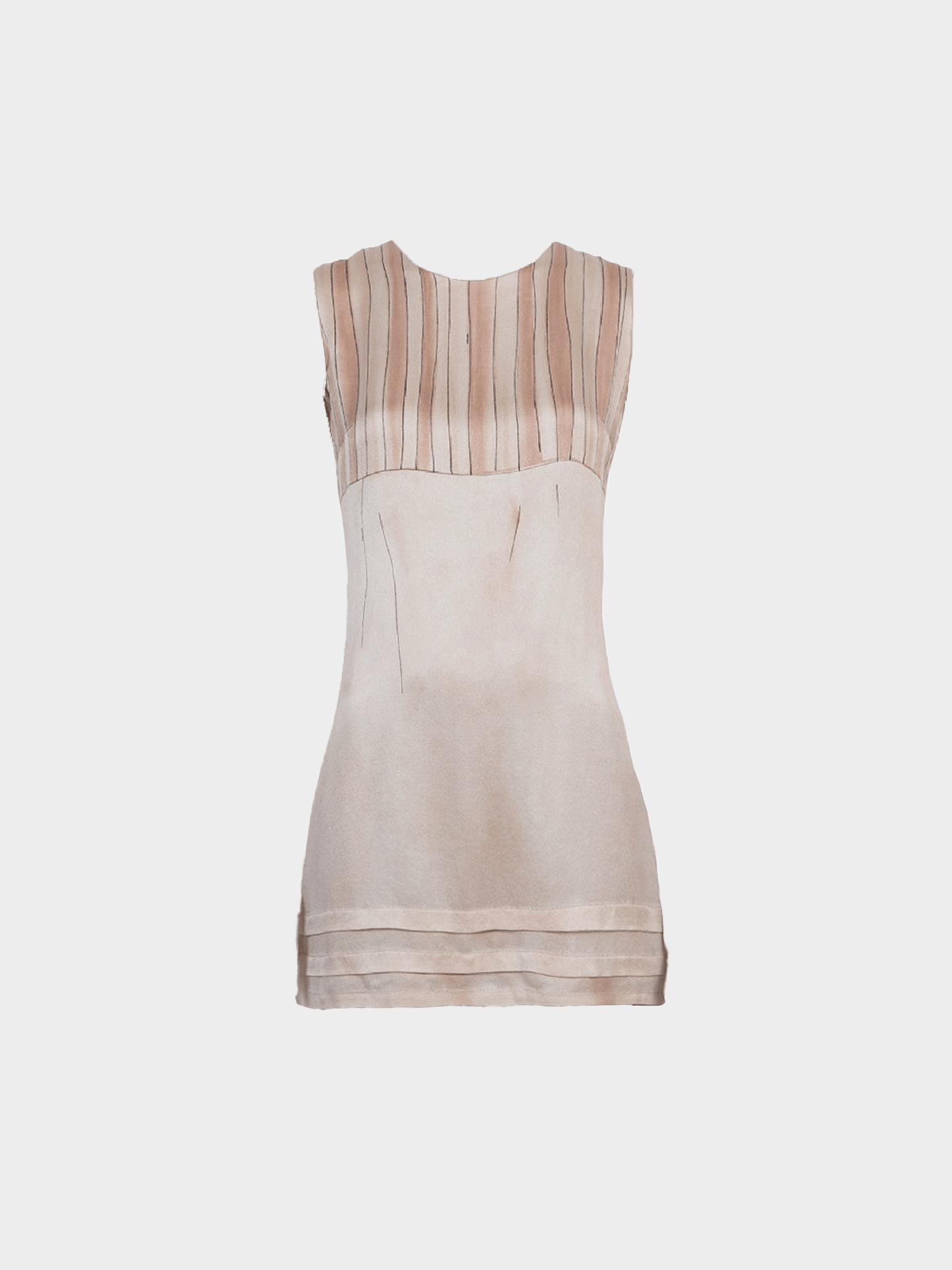 Prada SS 2006 Light Peach Champagne Mini Silk Dress
