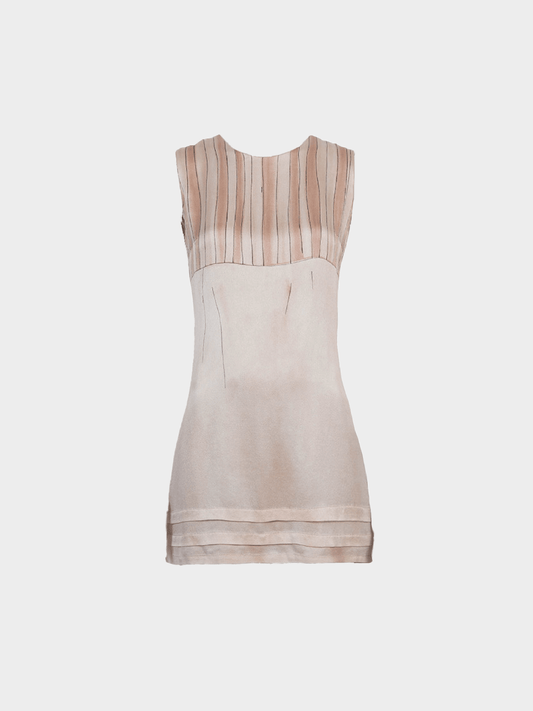 Prada SS 2006 Light Peach Champagne Mini Silk Dress