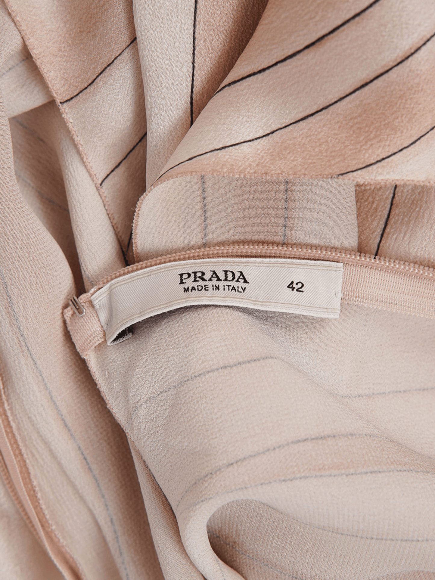 Prada SS 2006 Light Peach Champagne Mini Silk Dress