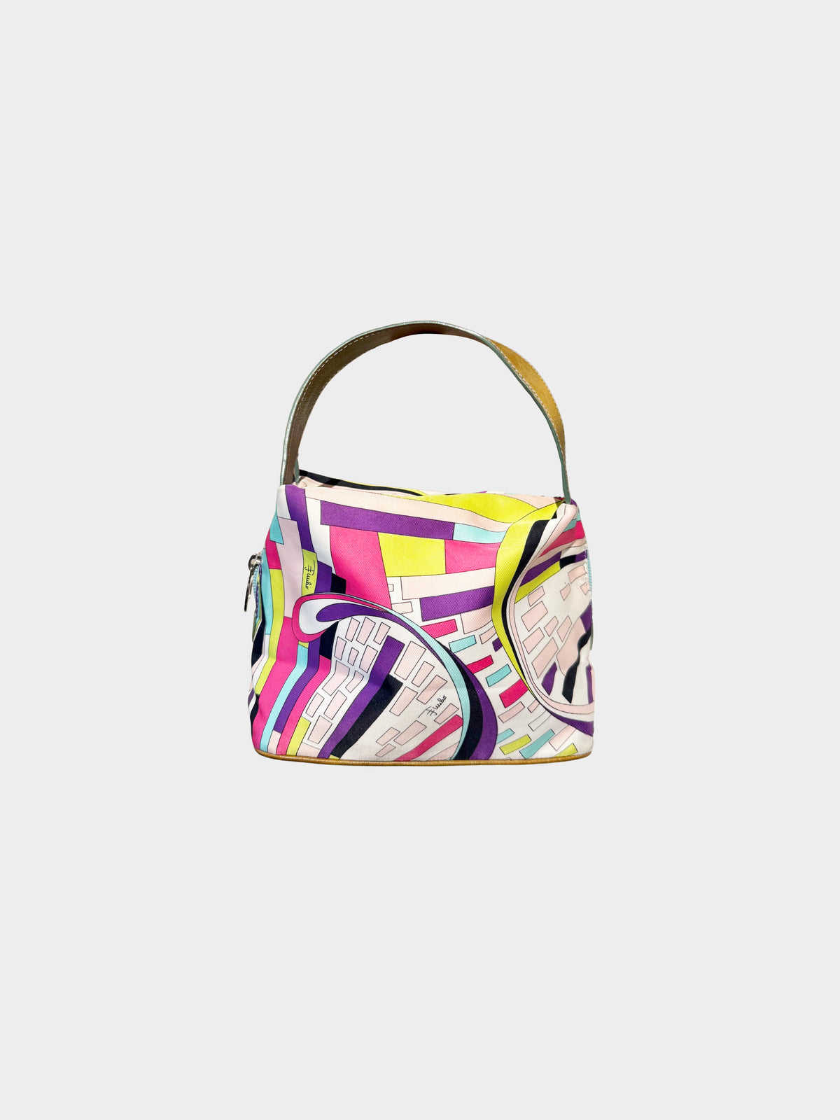 Emilio Pucci 2000s Multicolor Geometric Printed Nylon Bag