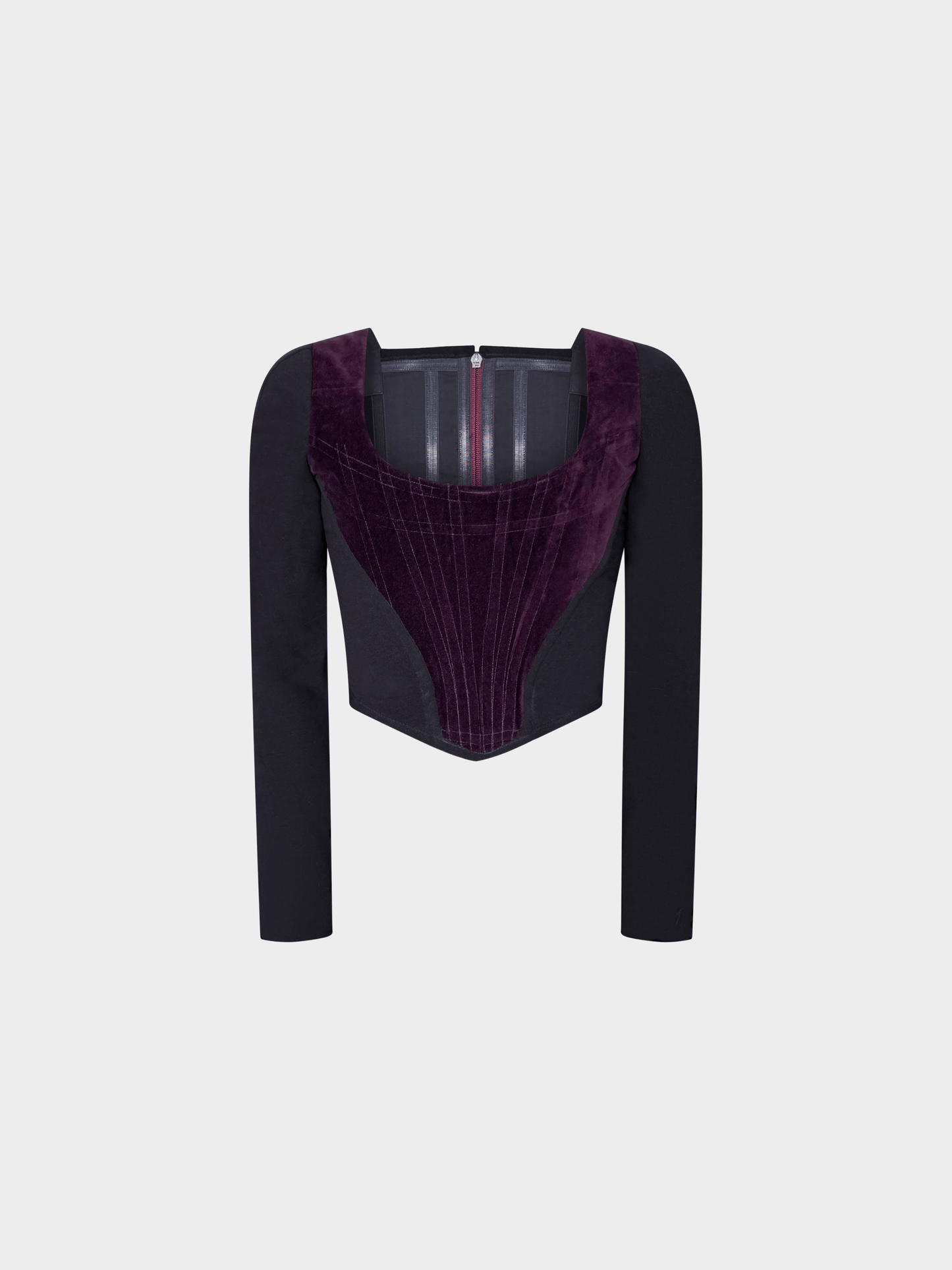 Vivienne Westwood 1990s Purple and Black Velvet Corset