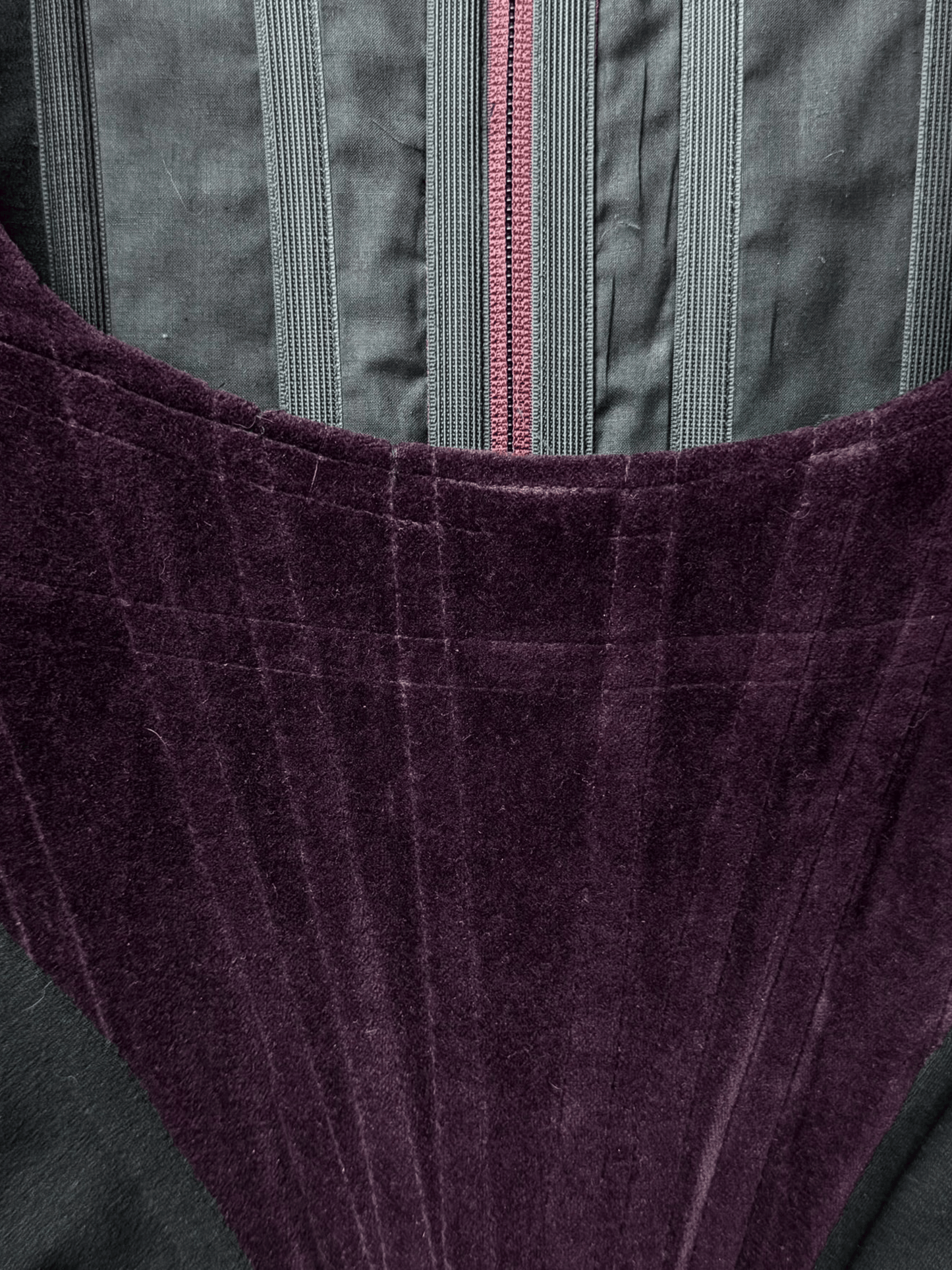 Vivienne Westwood 1990s Purple and Black Velvet Corset